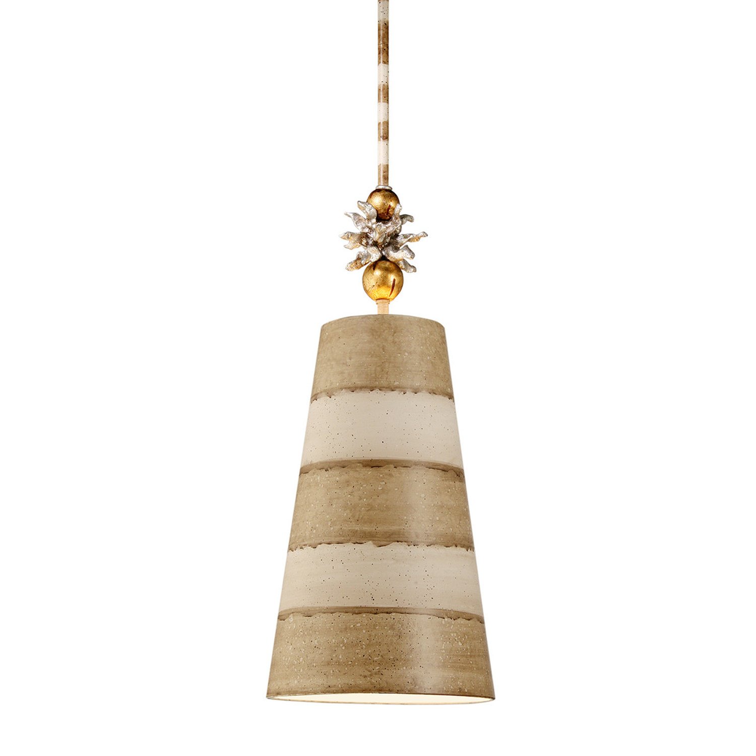 Elstead Anemone Dome Pendant Light - Taupe