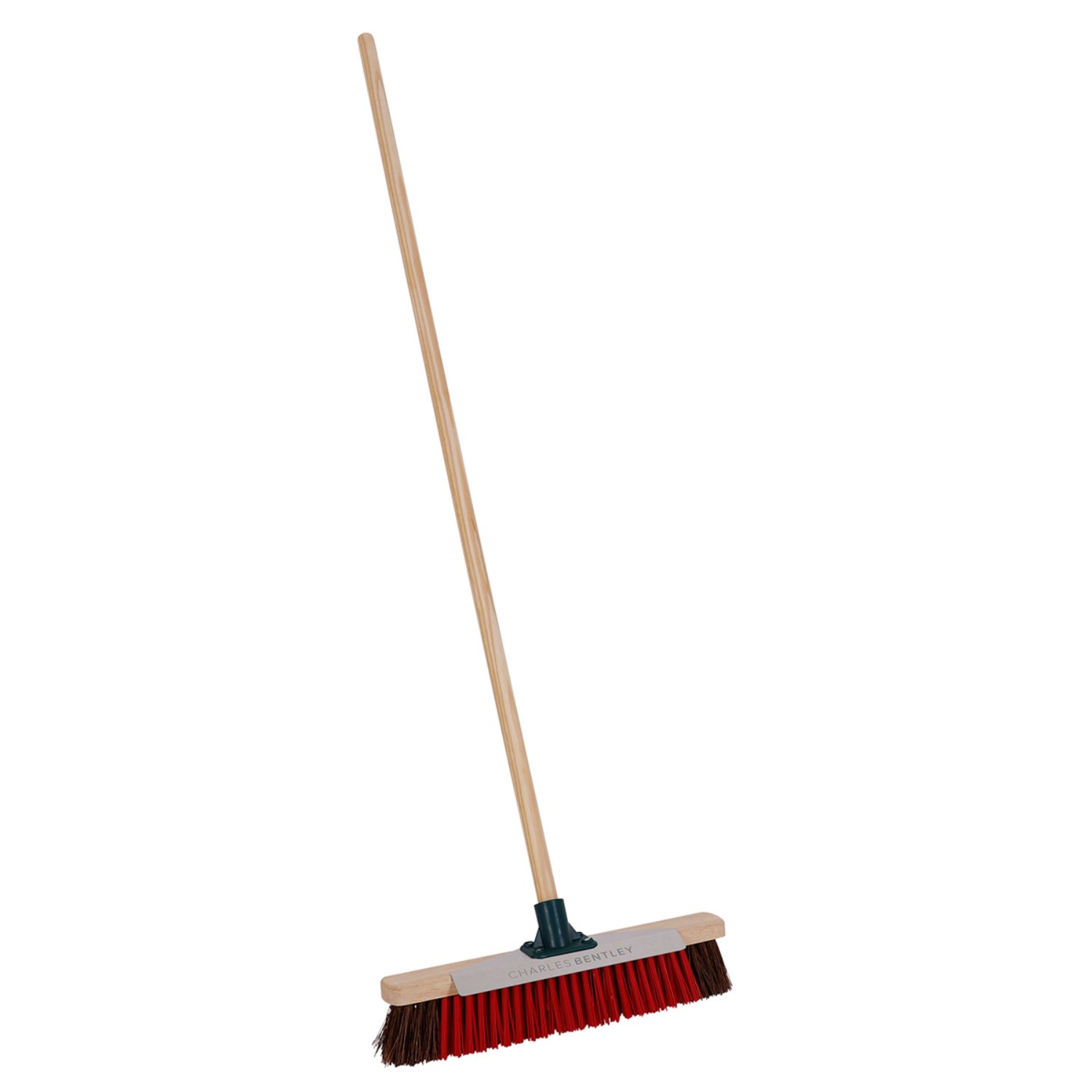 Charles Bentley 16" Outdoor Utility Broom with Scraper - Beige