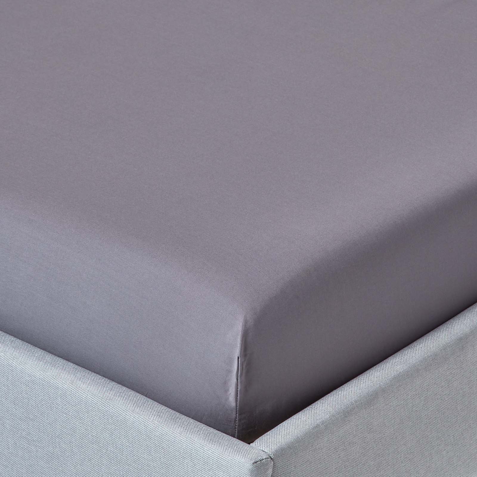 Homescapes Egyptian Cotton Dark Grey Fitted Sheet - Double