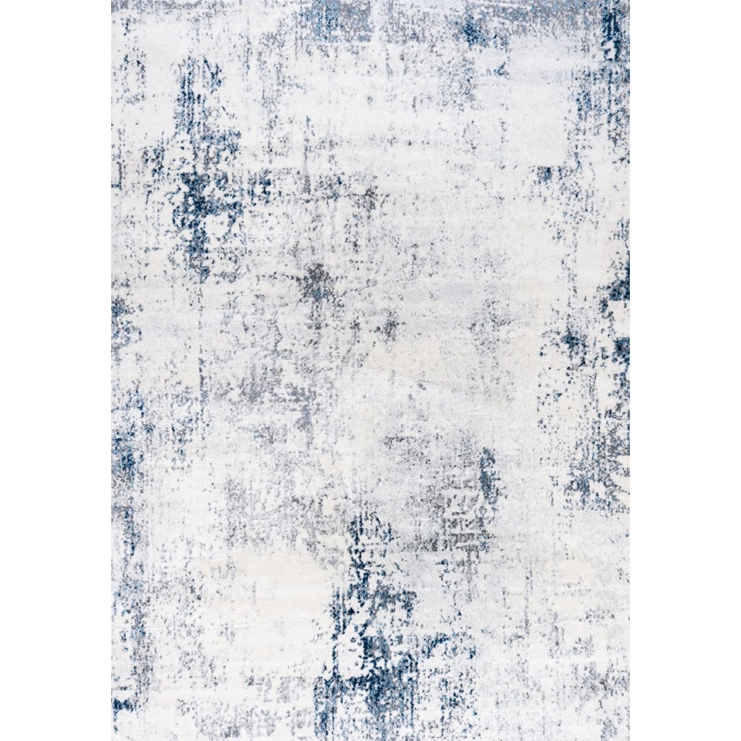 The Rugs Navy and Light Grey Elaris Abstract Faded Area Rug - 80 x 150cm