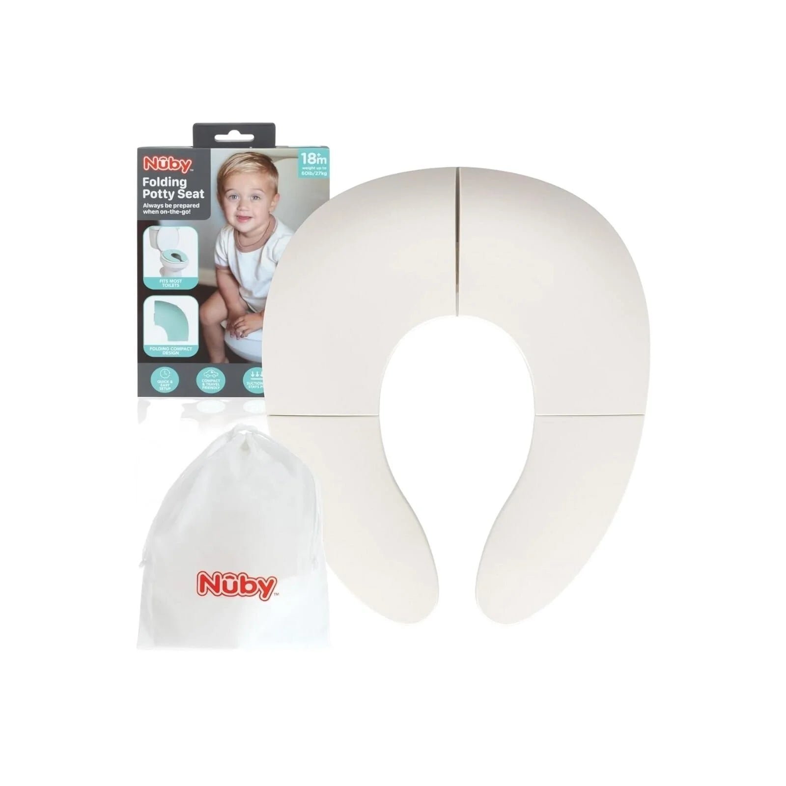 Nuby Portable Foldable Potty Training Toilet Seat