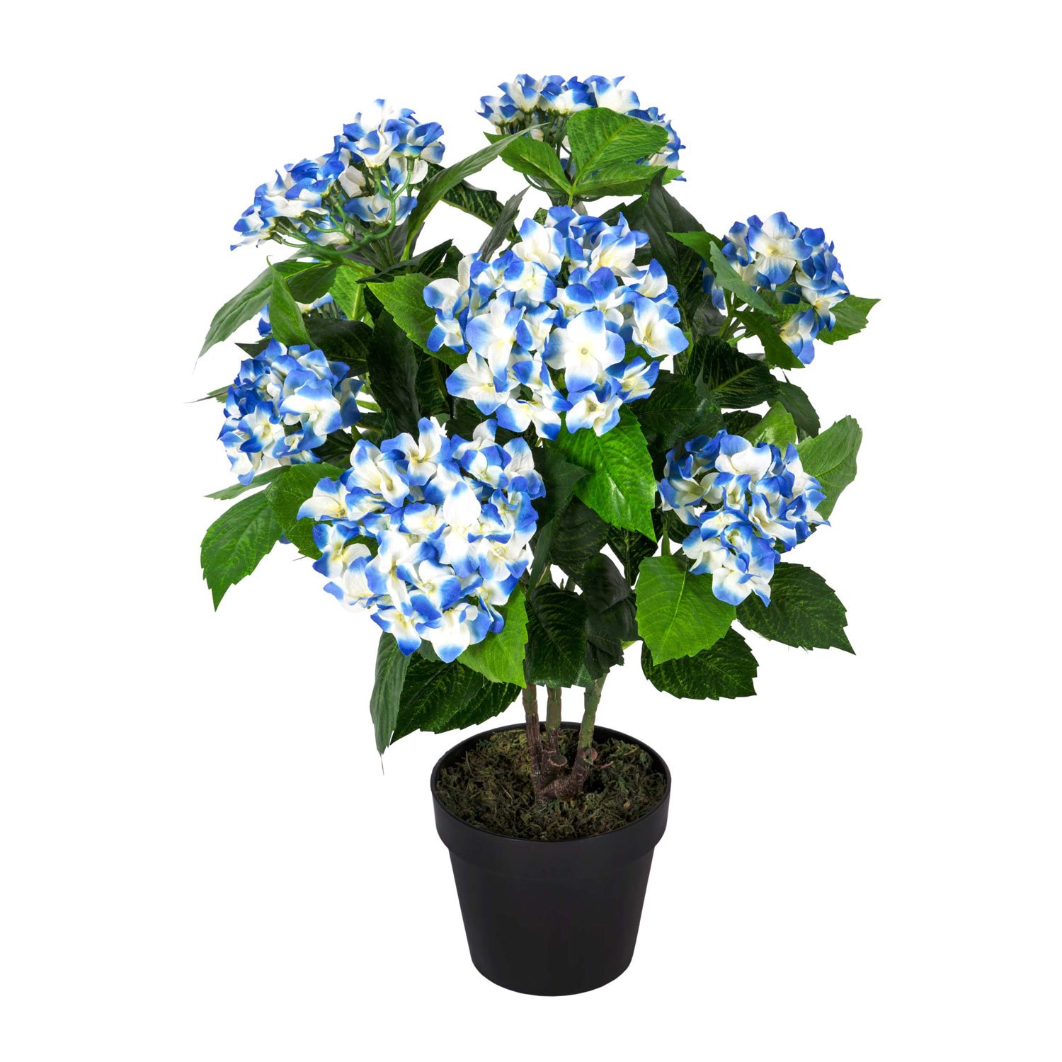 Homescapes Handcrafted Hydrangea Bush Artificial Flowers - Blue