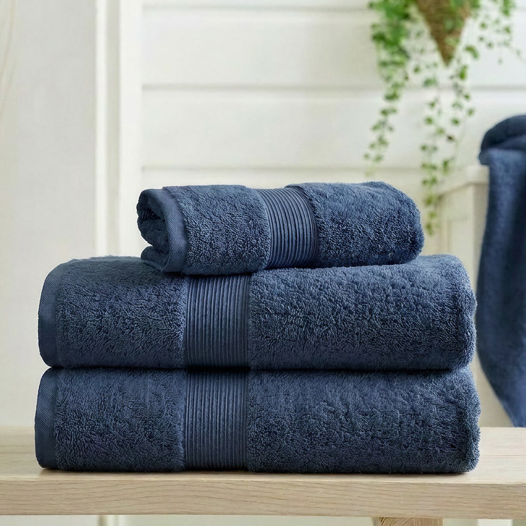 Deyongs Studio Plush Cotton Hand Towel - Indigo Blue
