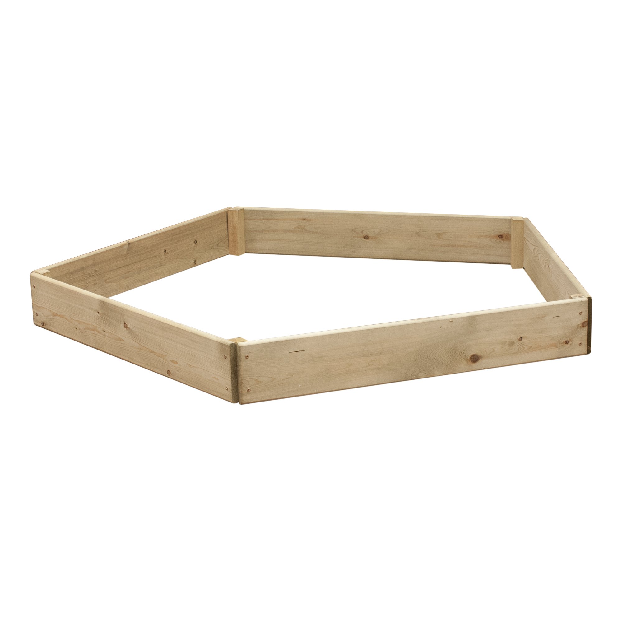 Greena Pentagonal Wooden Raised Bed 15 cm High, 90cm each side