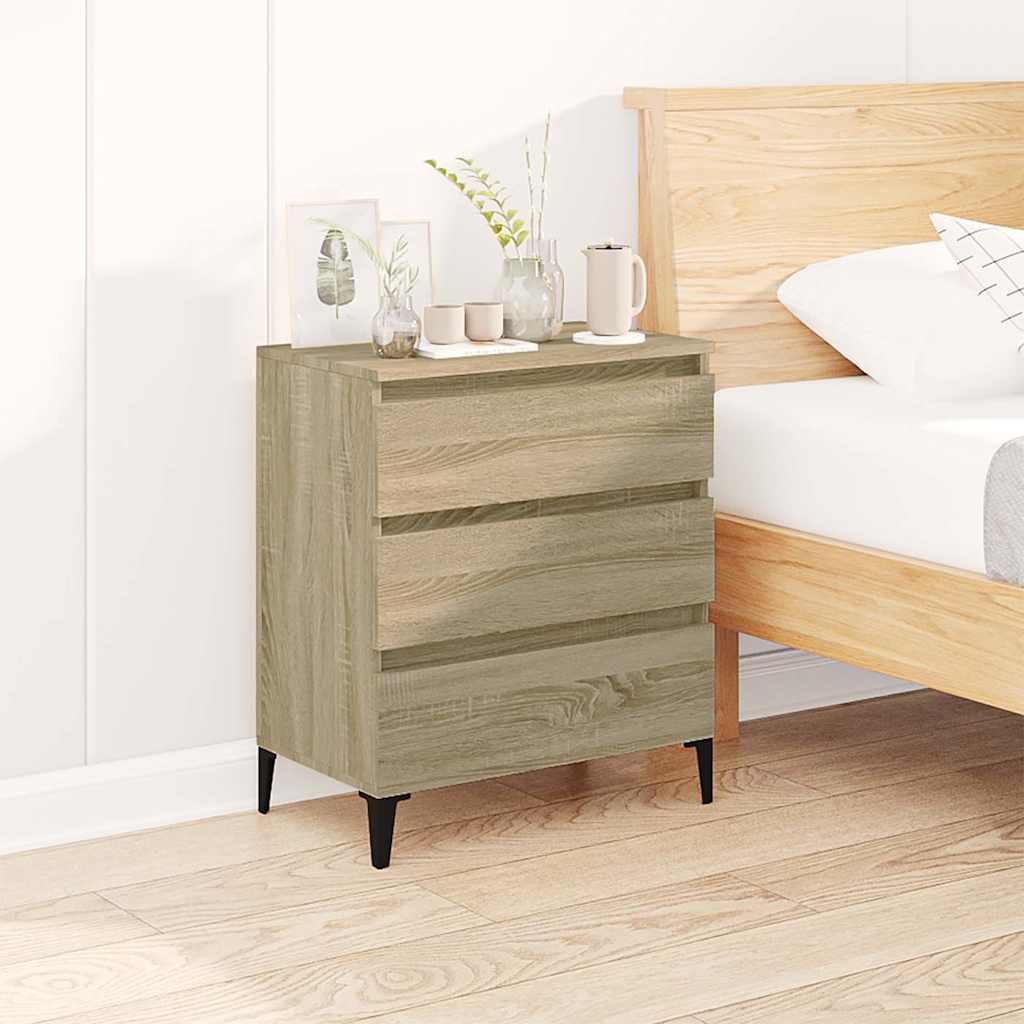 Walplus Engineered Wood Sideboard Open Shelf - Sonoma Oak - 60 x 35 x 70 cm