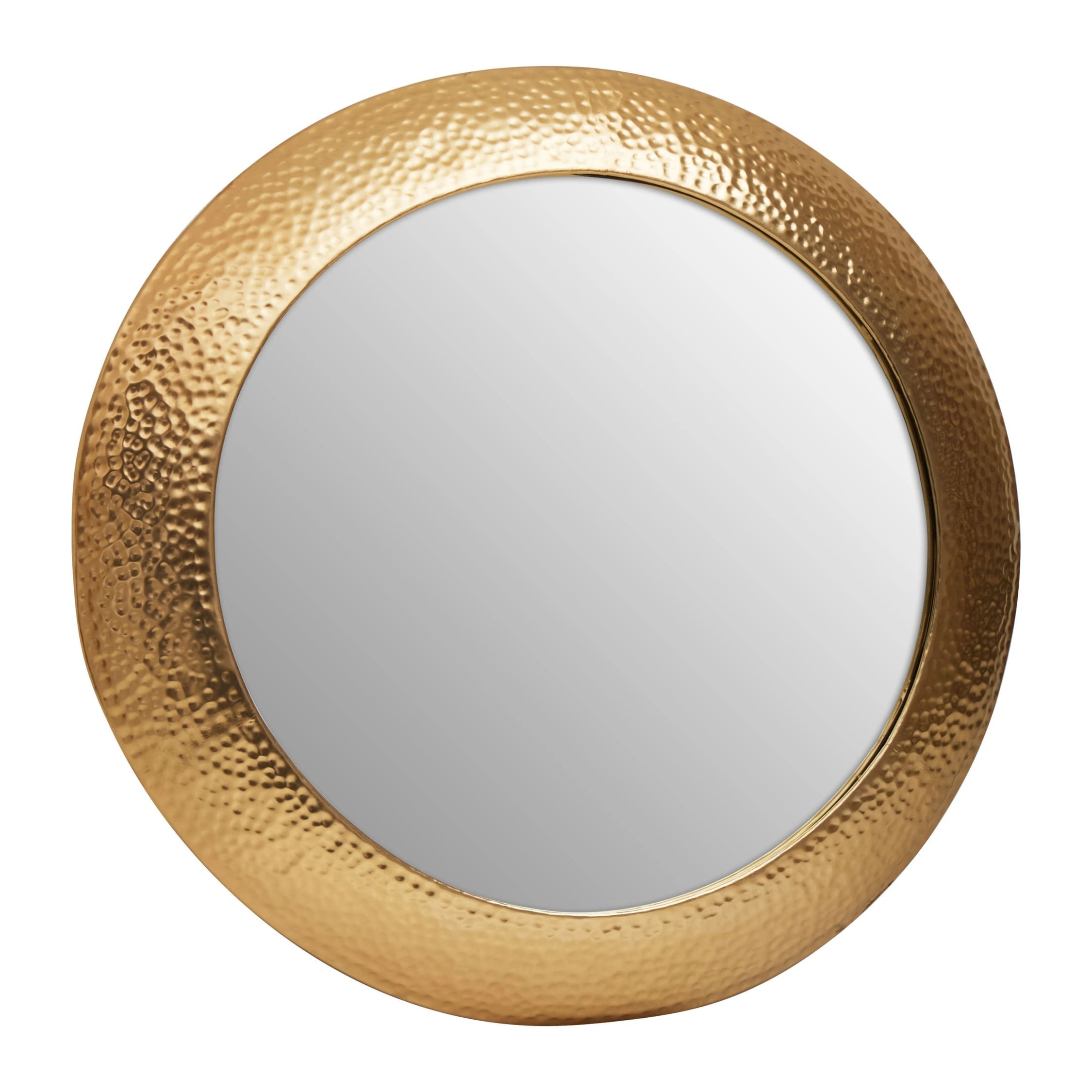 Orsina Templar Finish Round Wall Mirror – Gold