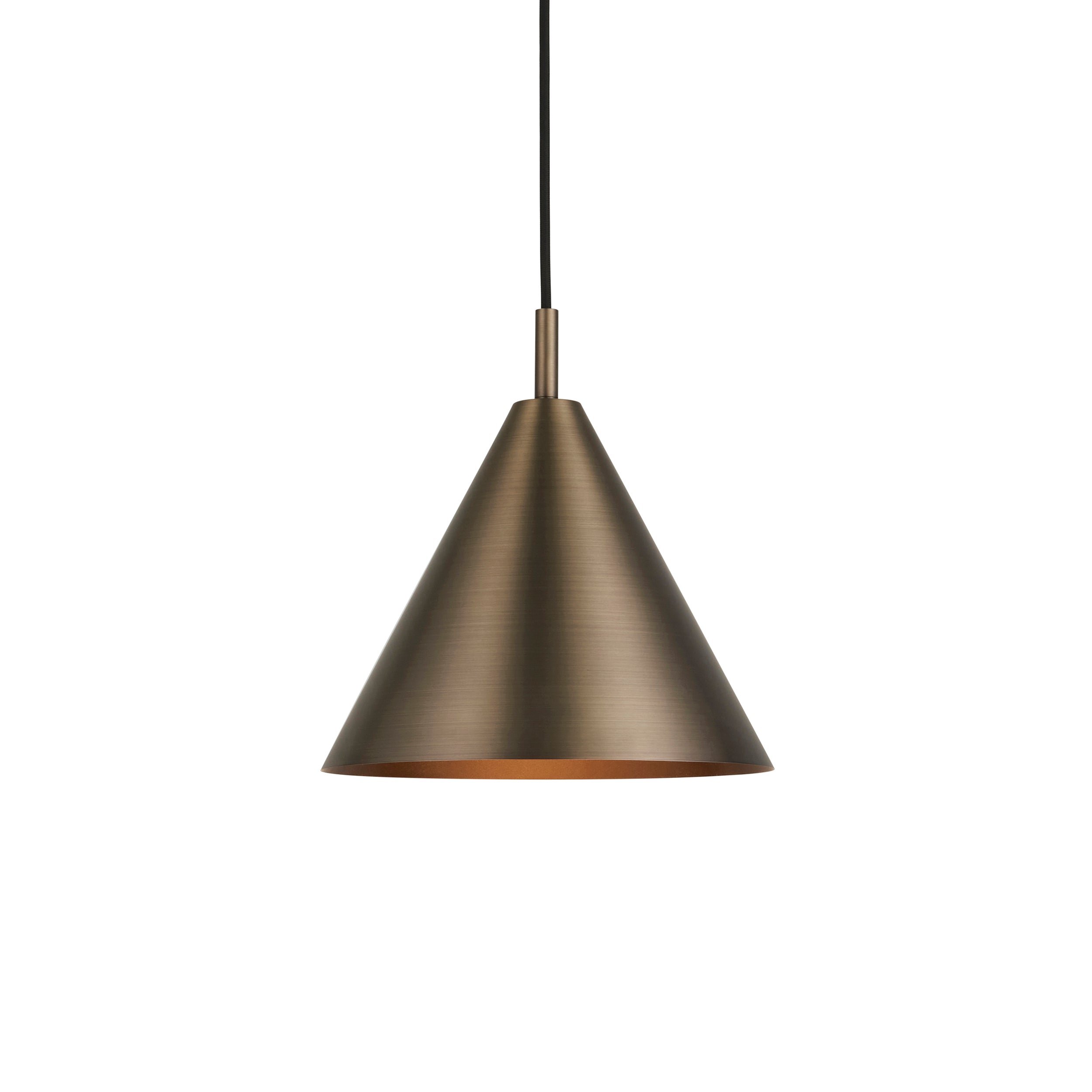 Loops Direct Steel Pendant Light - Brushed Antique Bronze