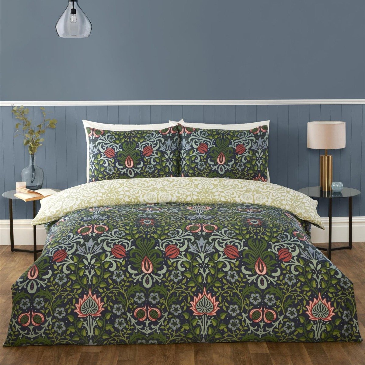 Rapport Heritage Flora Navy Duvet Cover Set - Single