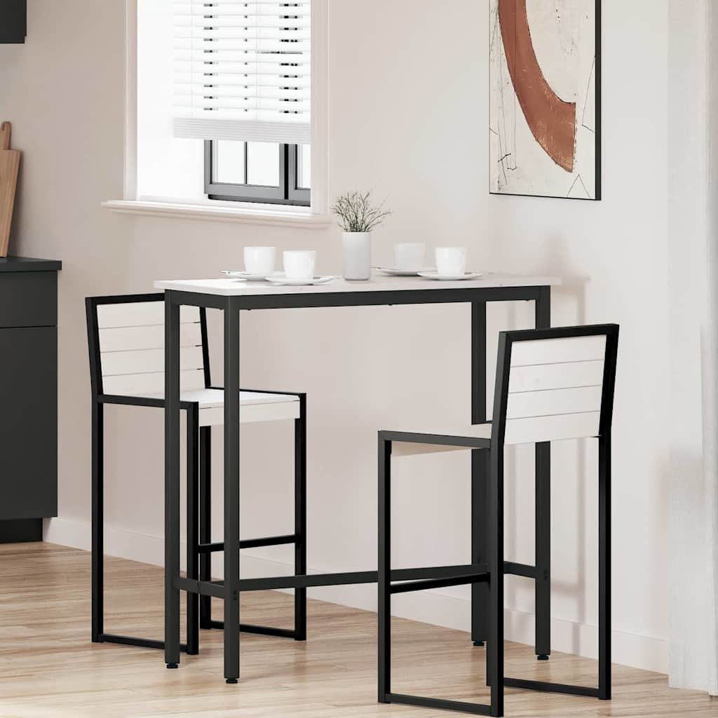 Walplus Engineered Wood Table - White - 100 x 40 x 101 cm