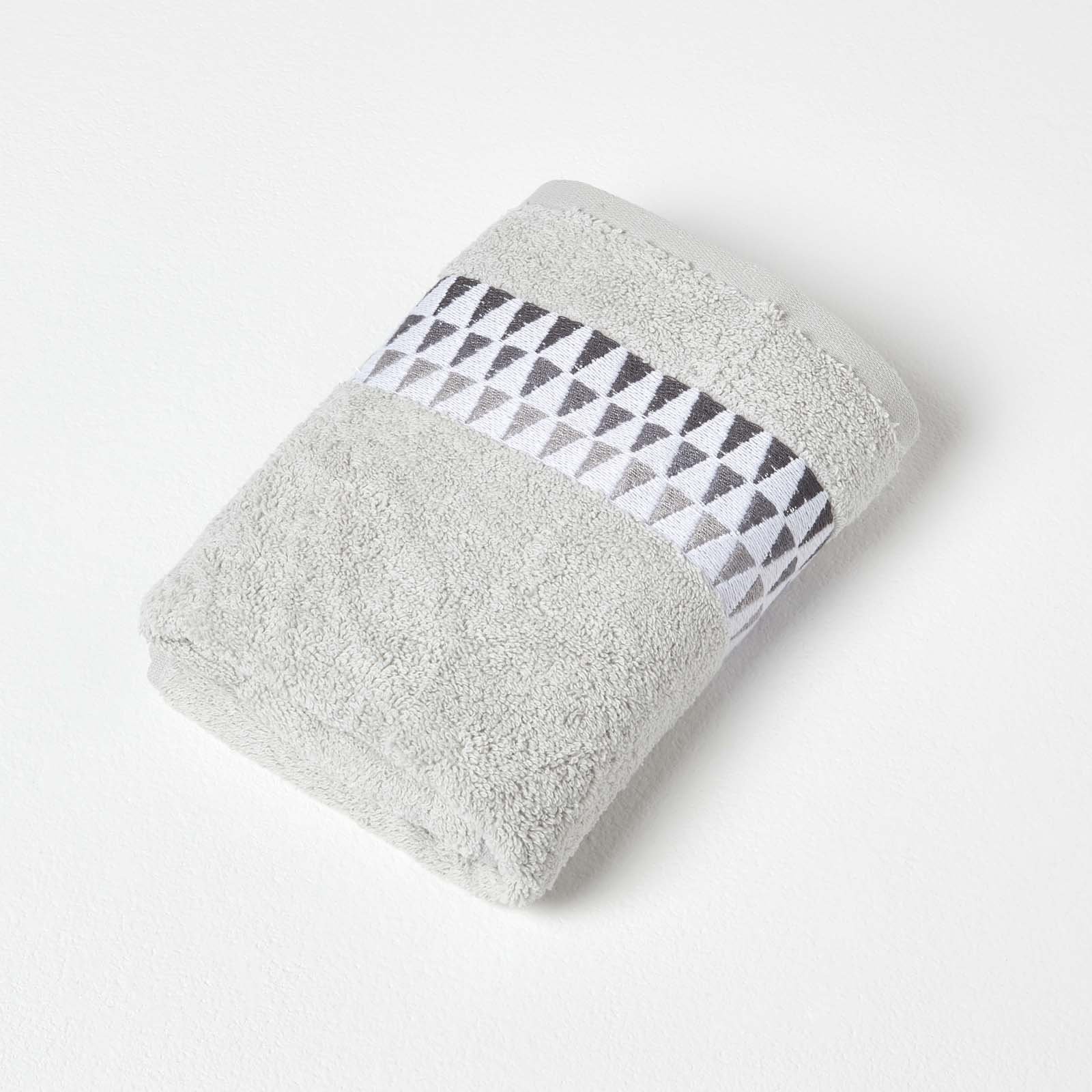 Homescapes Cotton Stratus Hand Towel - Grey