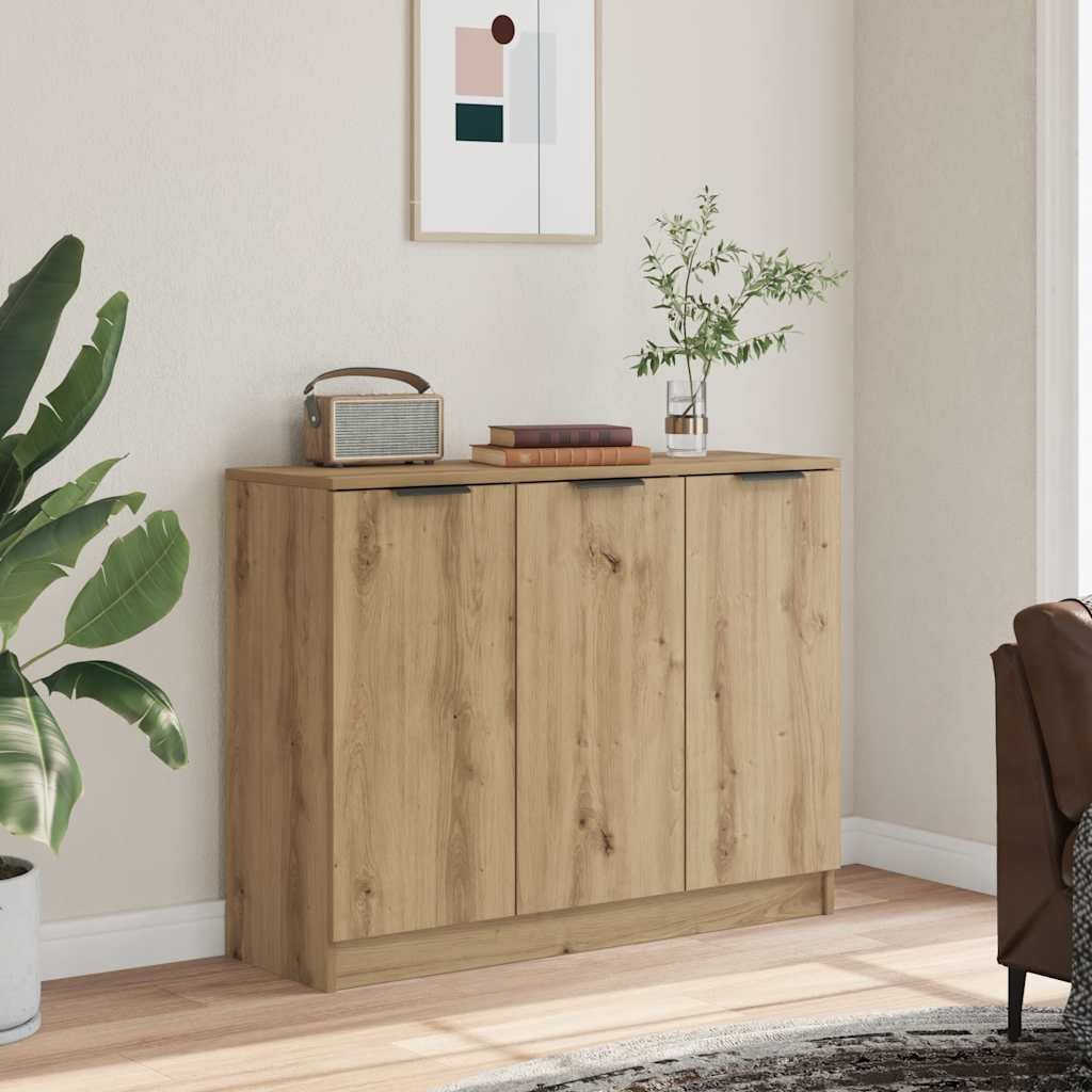 Walplus Engineered Wood Sideboard - Artisan Oak - 90.5 x 30 x 70 cm