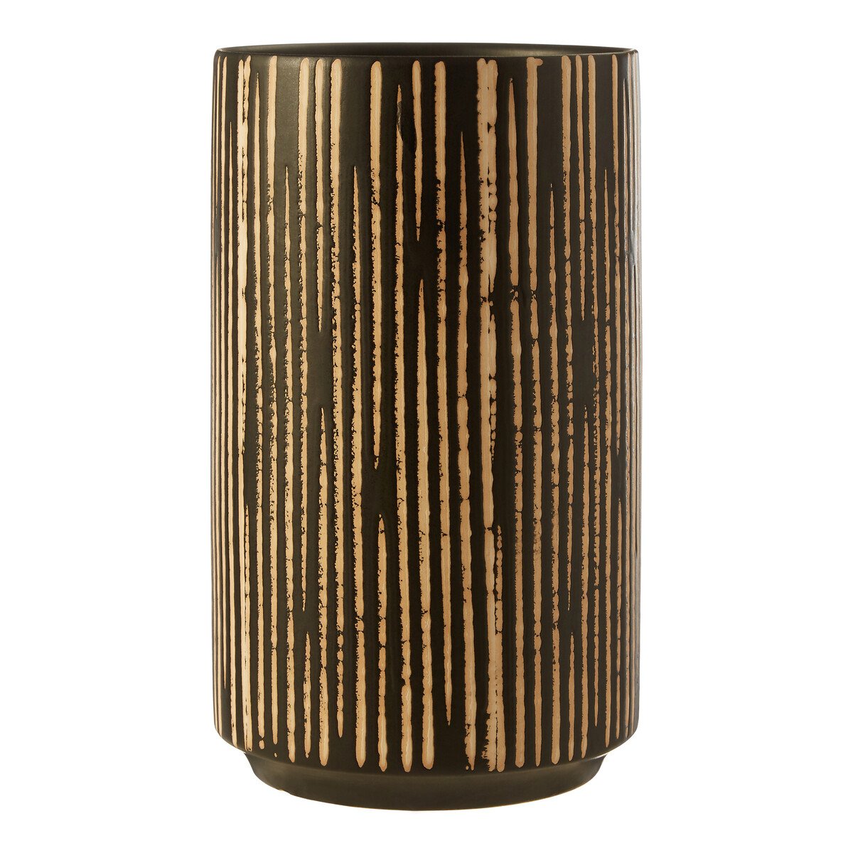 Orsina Kiso Large Finish Stoneware Vase - Black and Cream