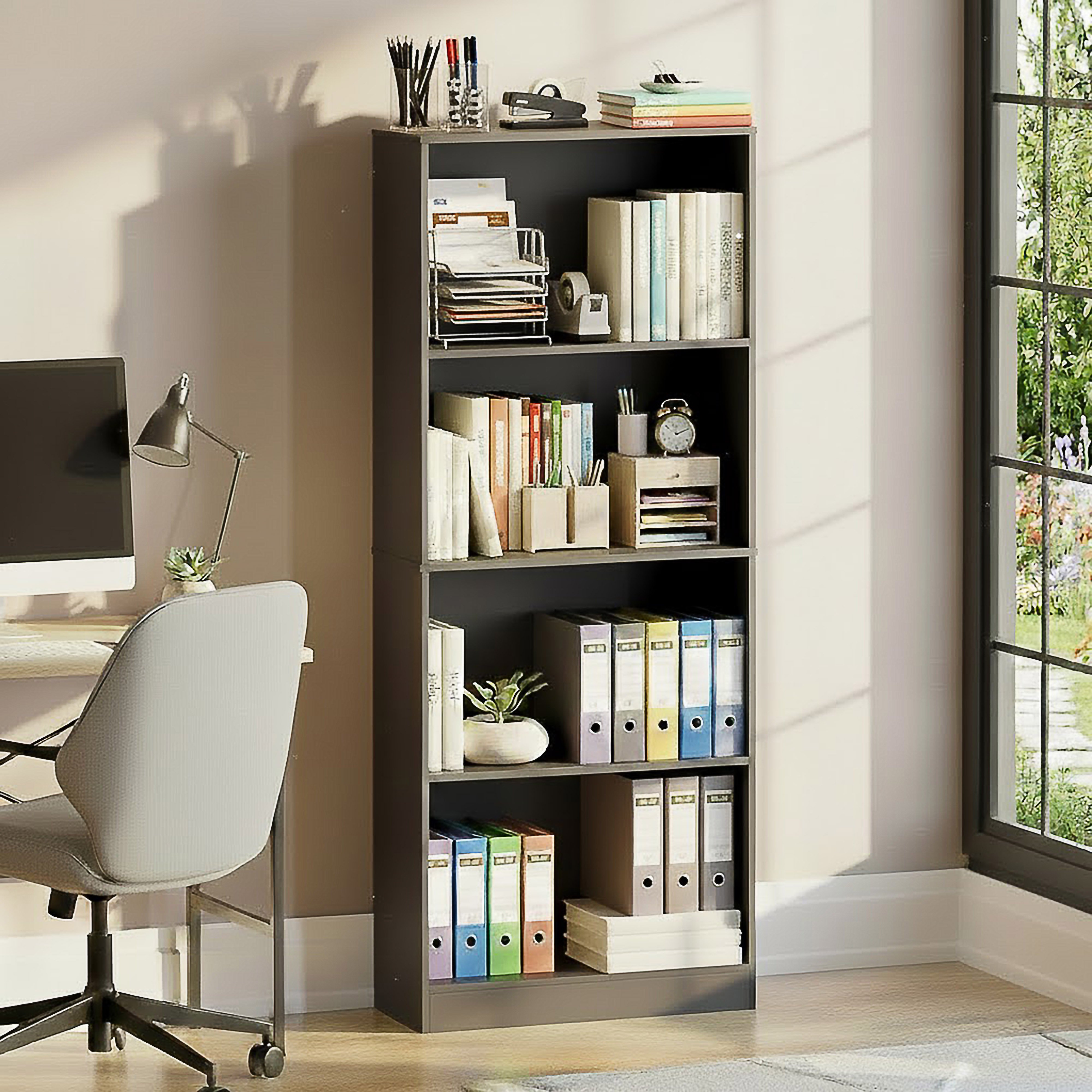 Vida Designs Cambridge 4 Tier Large Freestanding Bookcase - Black