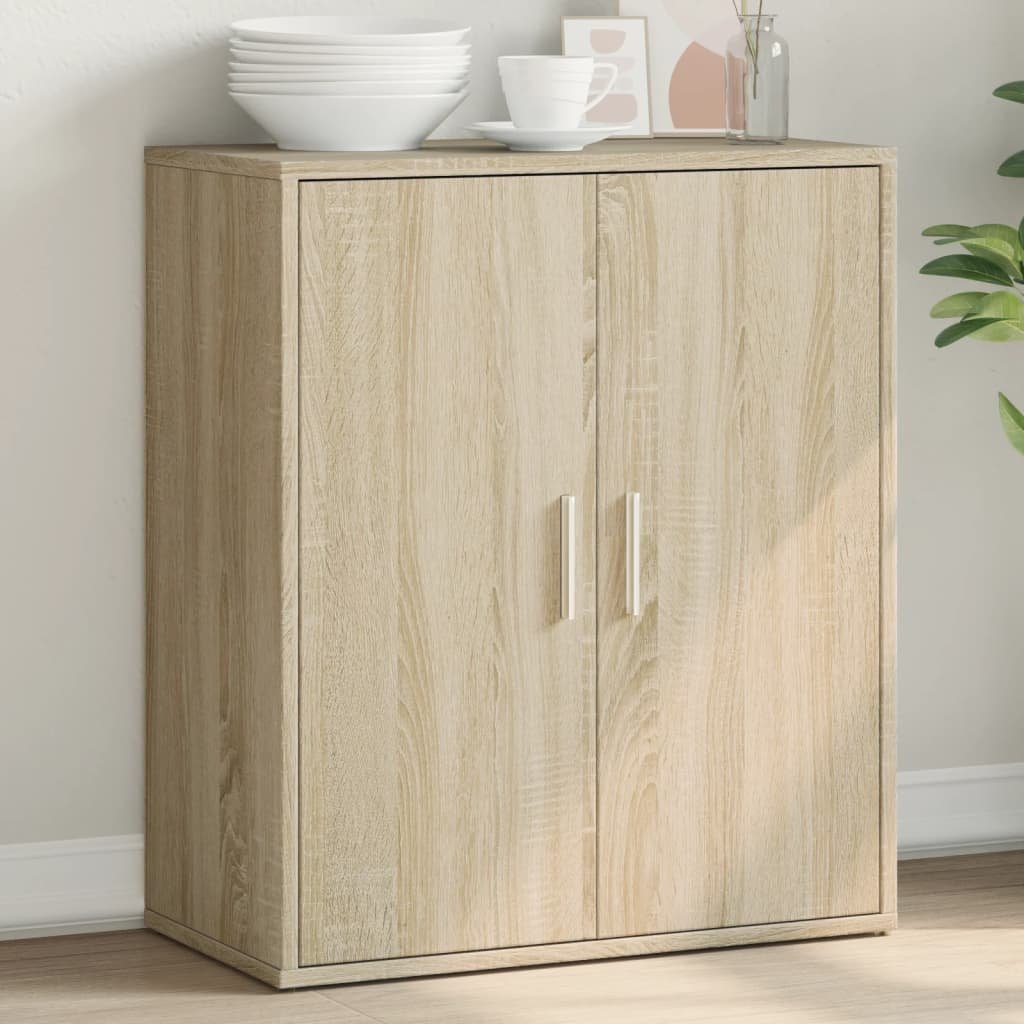 Walplus Engineered Wood Sideboard - Sonoma Oak - 60 x 31 x 70 cm