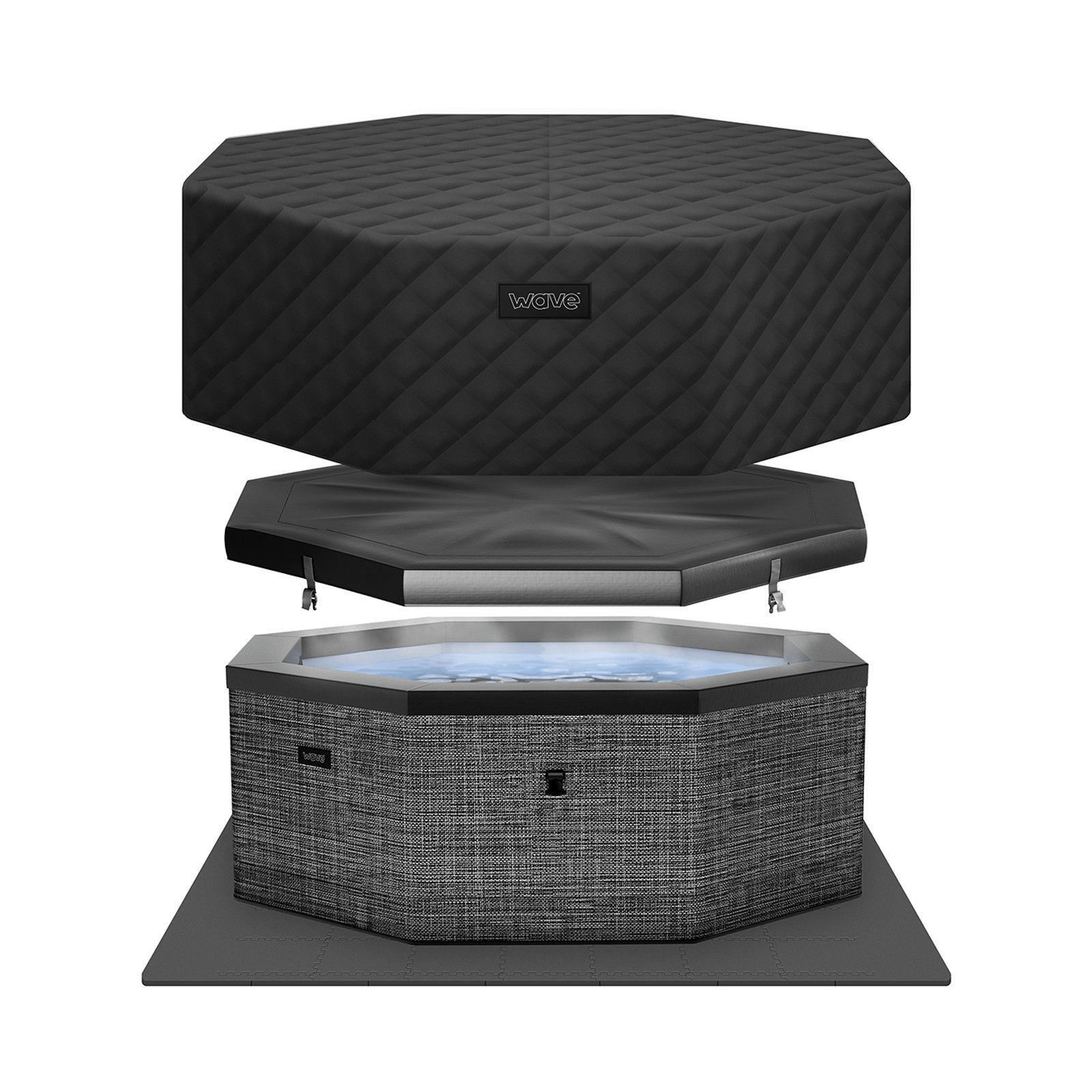 Wave Como 6-Person Eco Foam Hot Tub with EnergySave Bundle - Flint Grey