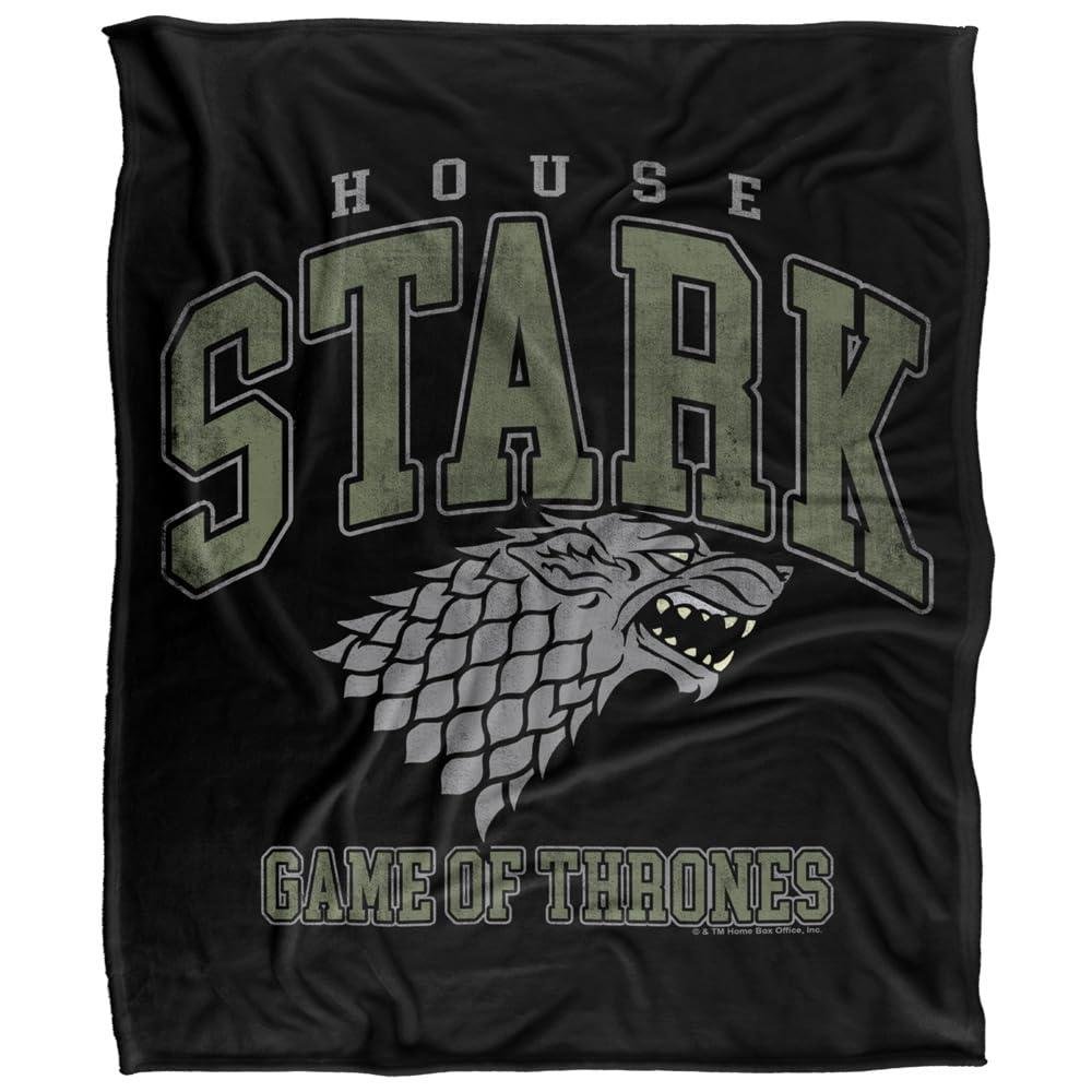 Game Of Thrones House Stark Varsity Polyester Blanket - 152cm x 127cm