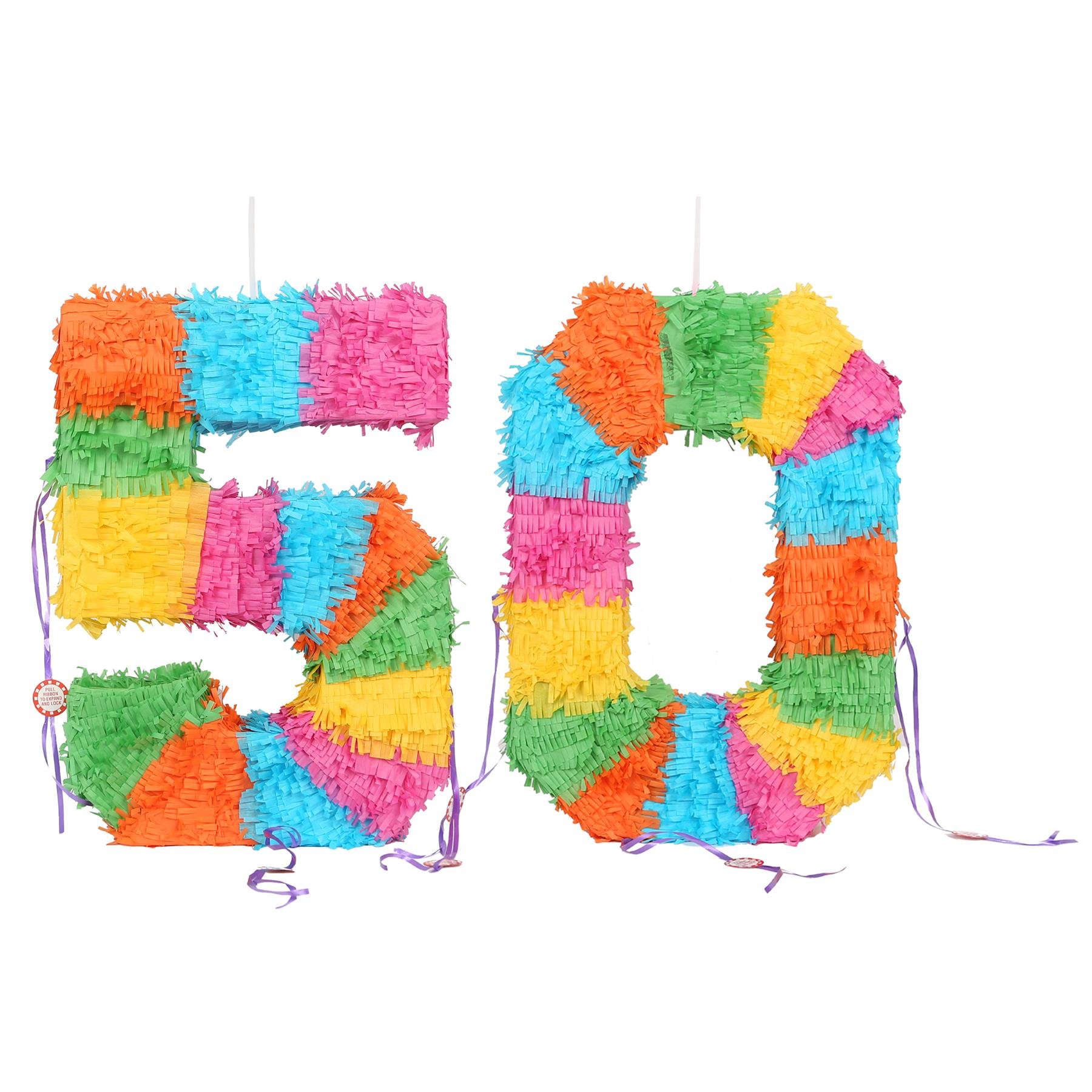 Fax Potato 2pc 50th Birthday Pinata & Blindfold Set - Multi
