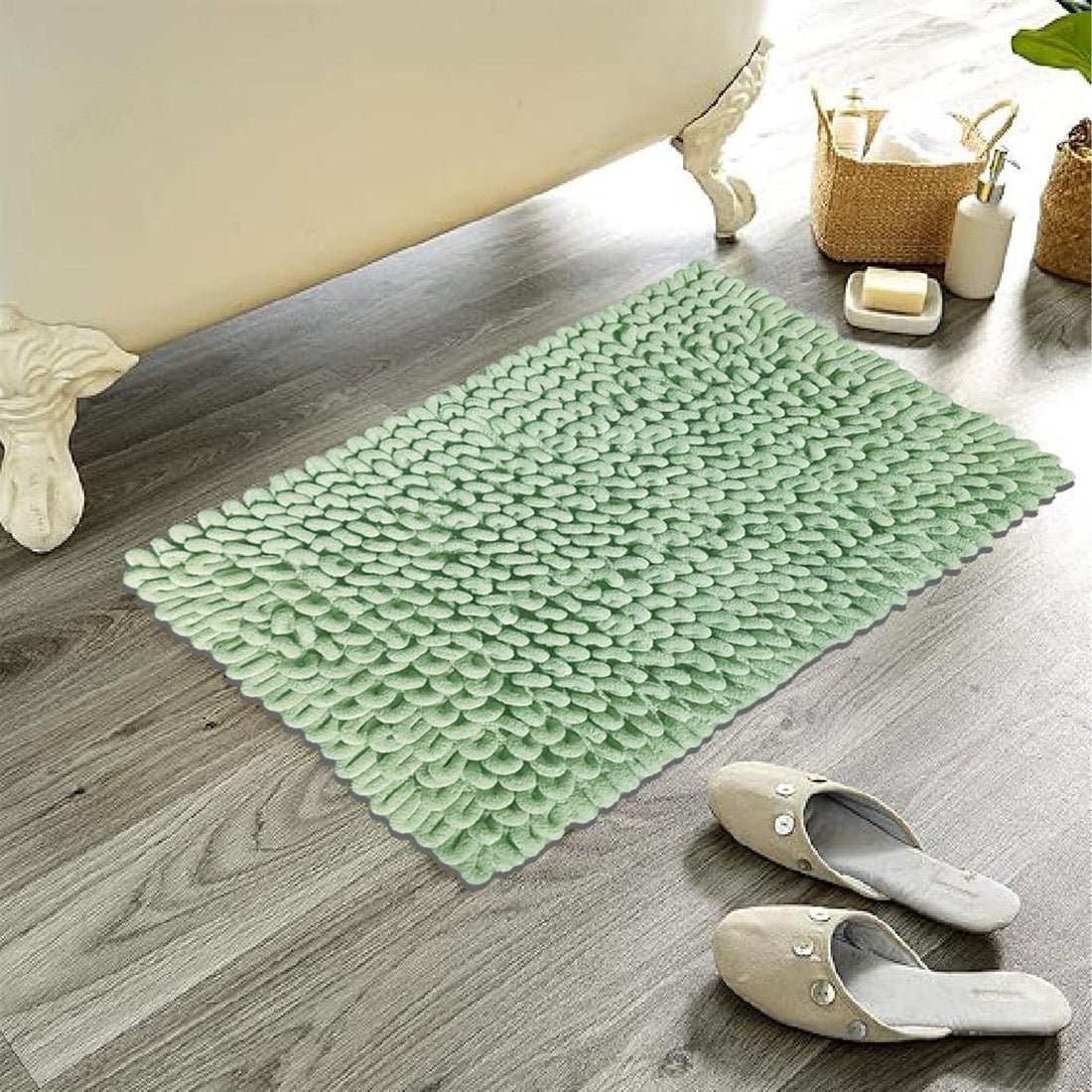 New Edge Blinds Jumbo Loop Bath mat 80cm x 50cm - Sage Green