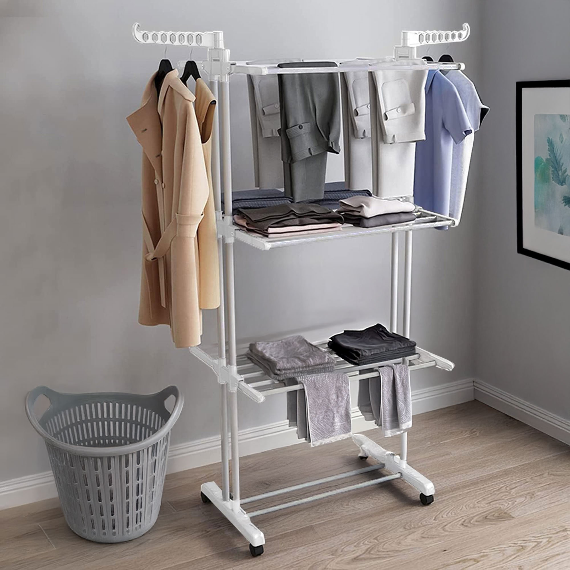 Neo 4 Tier Clothes Horse Drying Rack - White