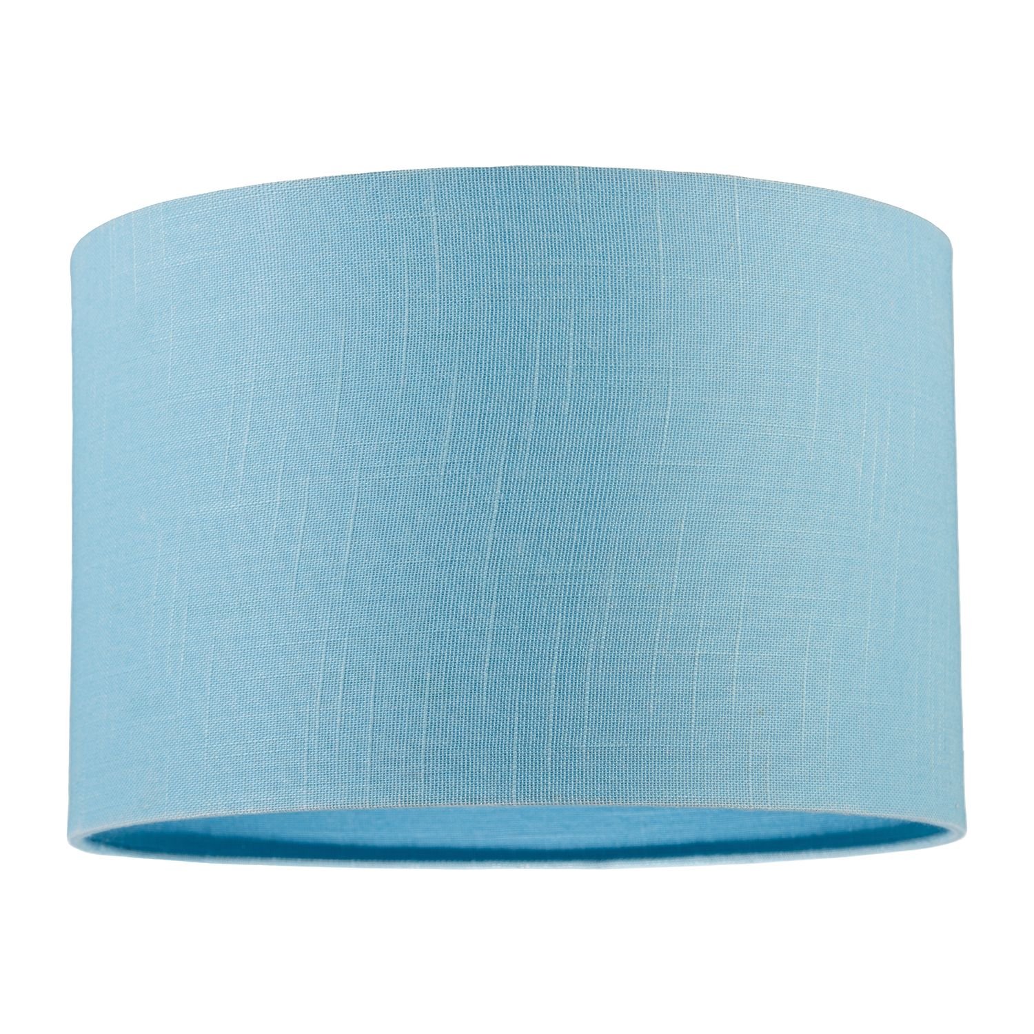 Happy Homewares Ocean Current Blue Textured Linen Fabric Lampshade - 30cm