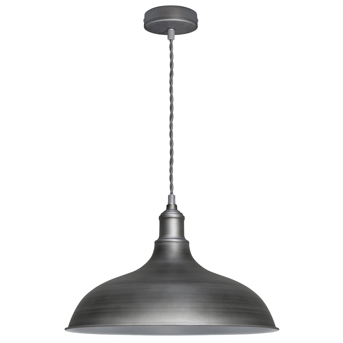 Energy Light Bulbs Barn Metal Ceiling Pendant Light - Pewter