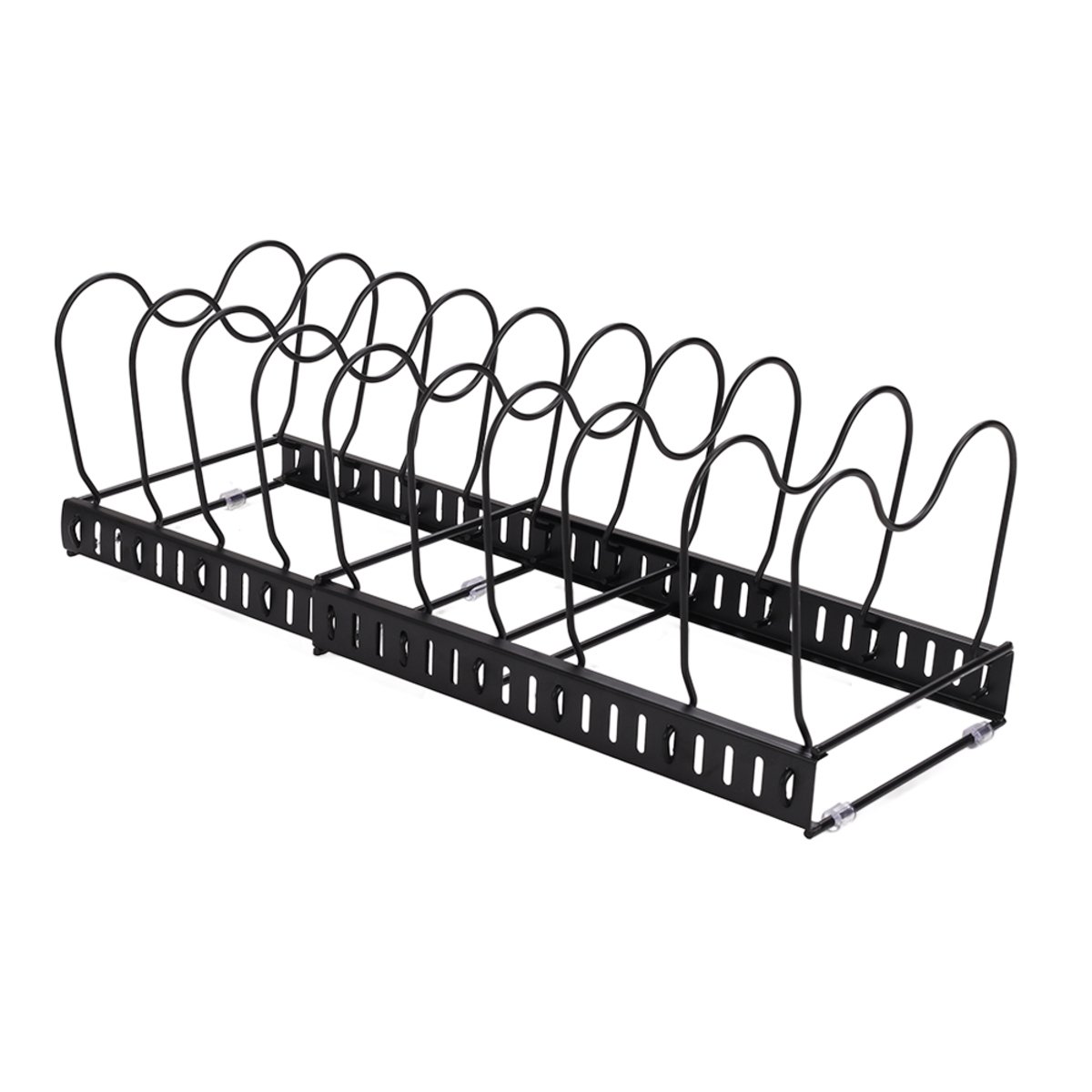 Living and Home Extendable Pot Lid Rack - Black