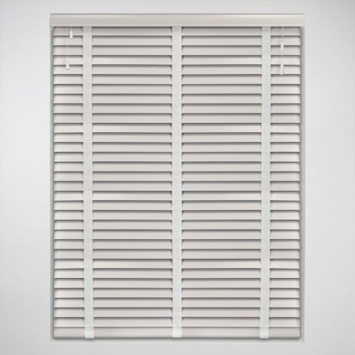 New Edge Blinds White Real Wood Tape Venetian Blind - 150cm x 120cm