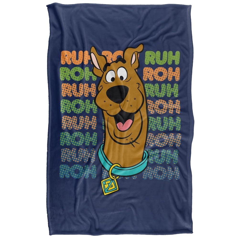 Scooby Doo Ruh Roh Repeat Print Soft Touch Blanket - 152cm x 127cm