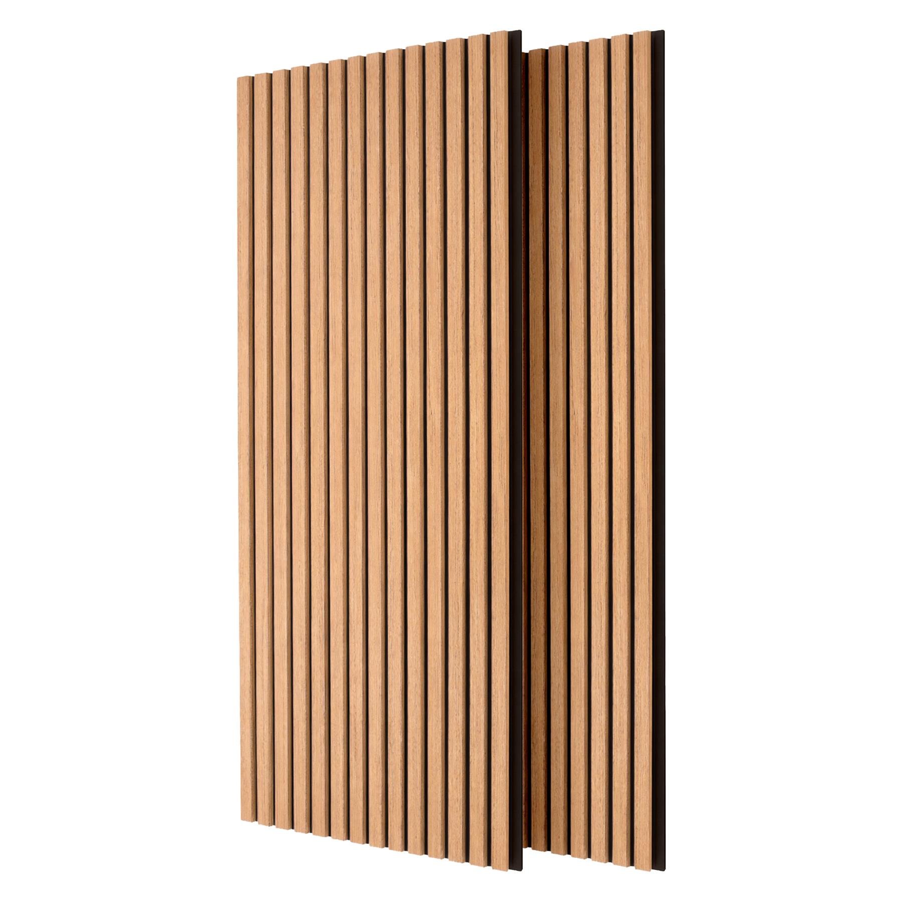 Harbour Housewares Wooden Acoustic Wall Panels - Light Oak - Pack of 2