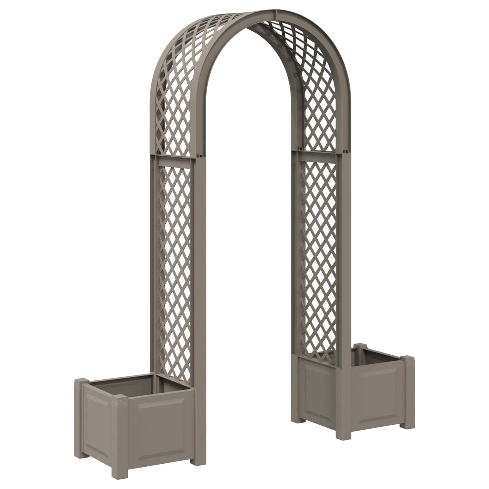 Walplus Polypropylene Rose Arch - Grey - 168.5 x 43 x 207 cm