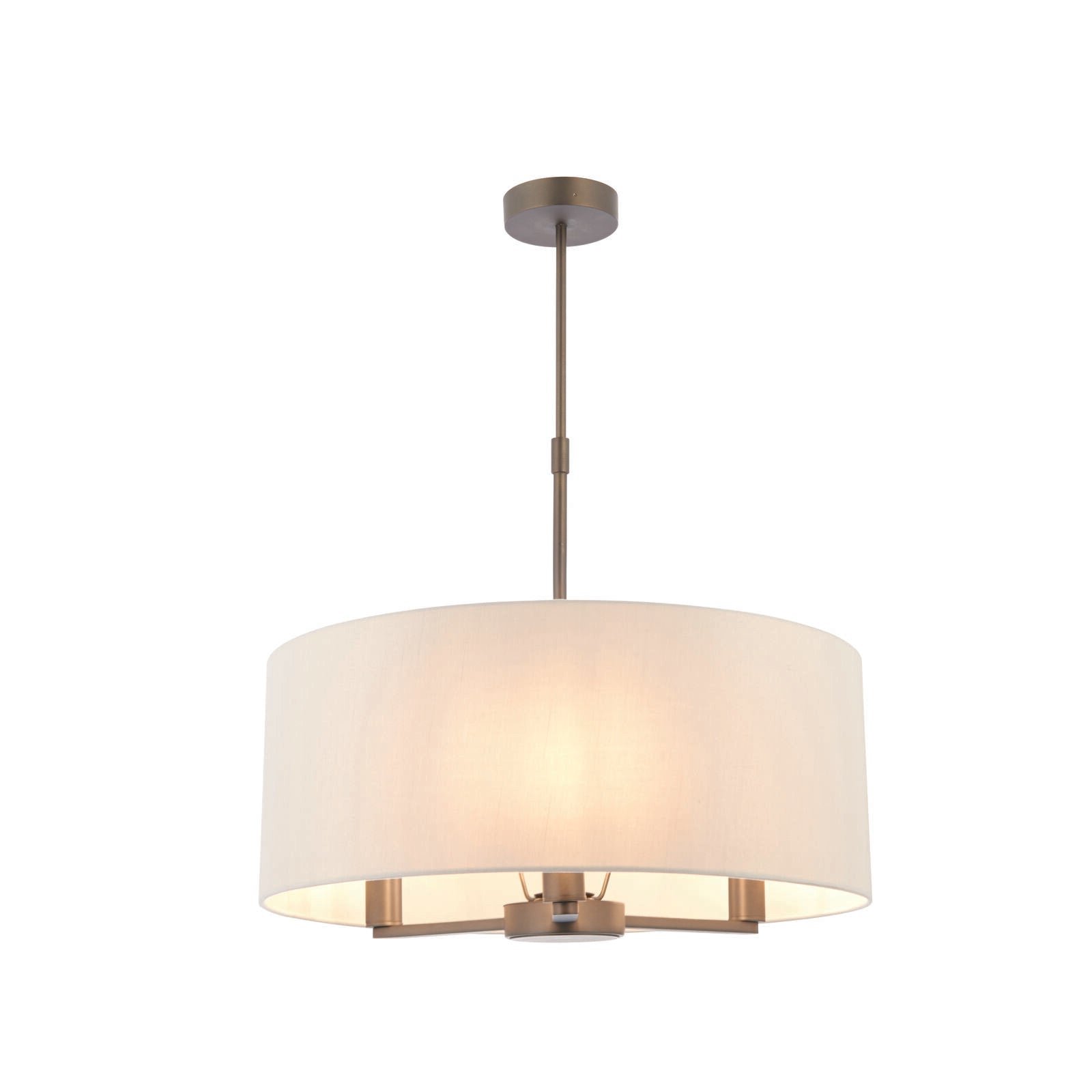 Loops Direct Steel Fabric Ceiling Pendant Light - Antique Bronze