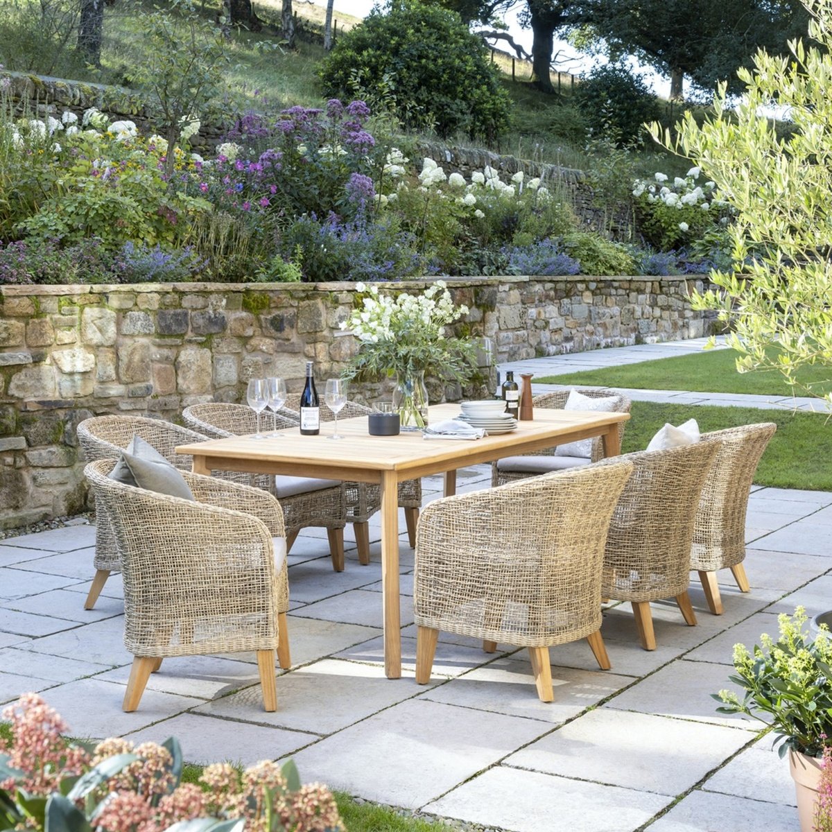 Kettler Durban 8 Seater Teak Patio Dining Set - Brown