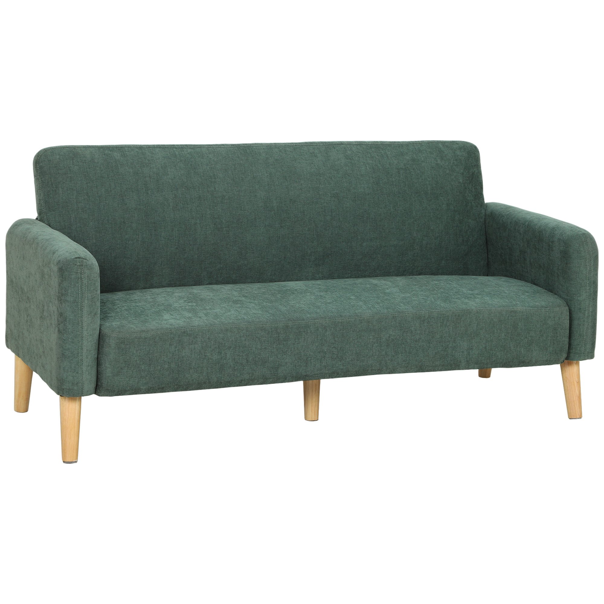 HOMCOM 2 Seater Velvet Sofa - Dark Green