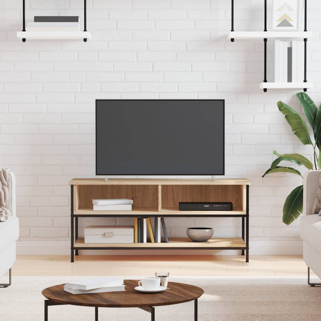Walplus Engineered Wood TV Cabinet - Light Oak - 100 x 35 x 45 cm