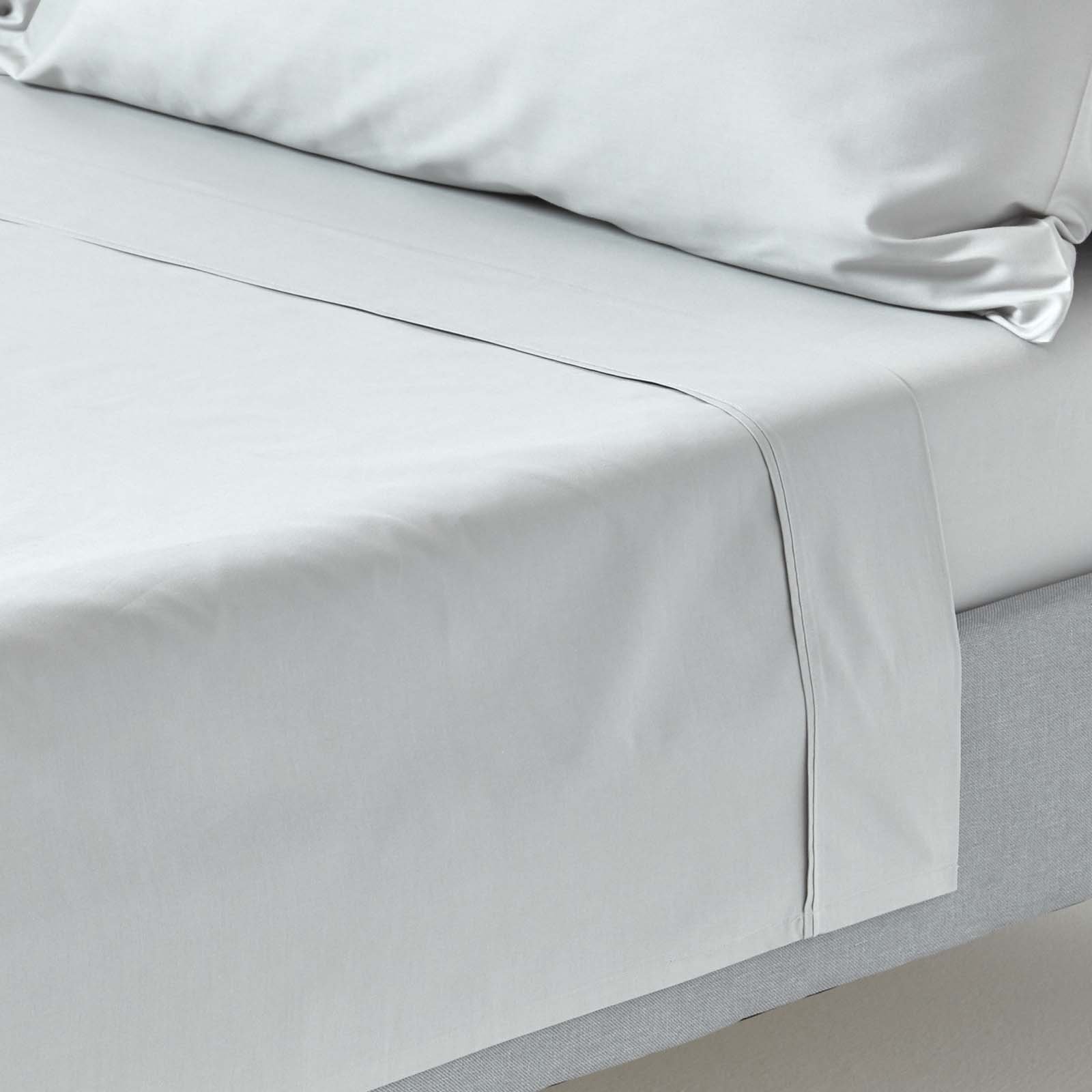 Homescapes Egyptian Cotton Silver Grey Flat Sheet - Single
