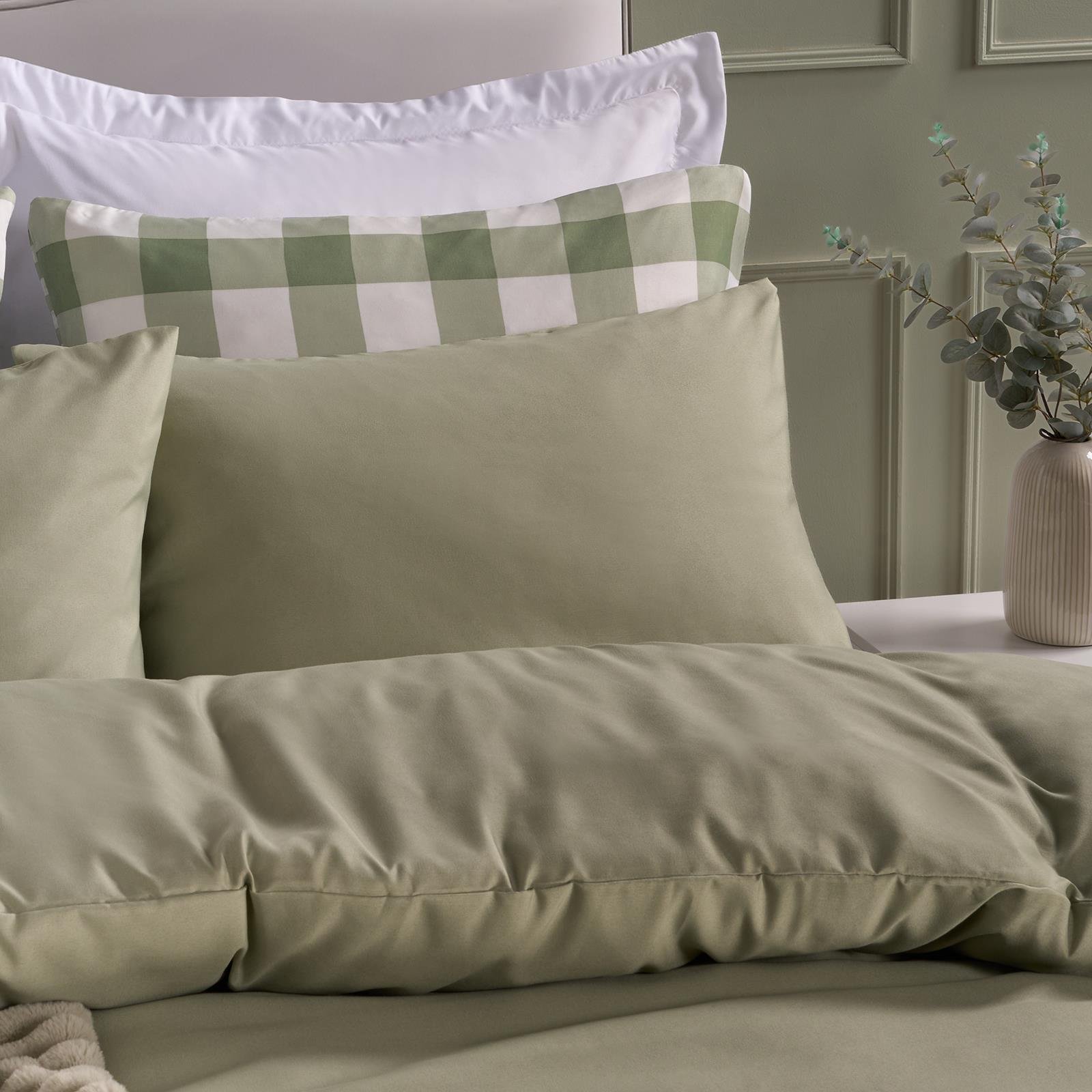 OHS 2 Pack Plain Dyed Housewife Pillowcases - Sage