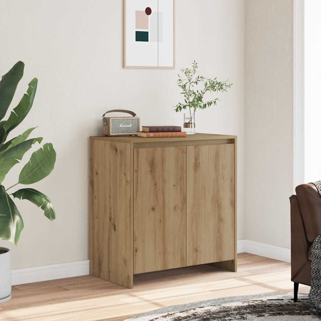 Walplus Engineered Wood Sideboard - Artisan Oak - 70 x 41 x 75 cm