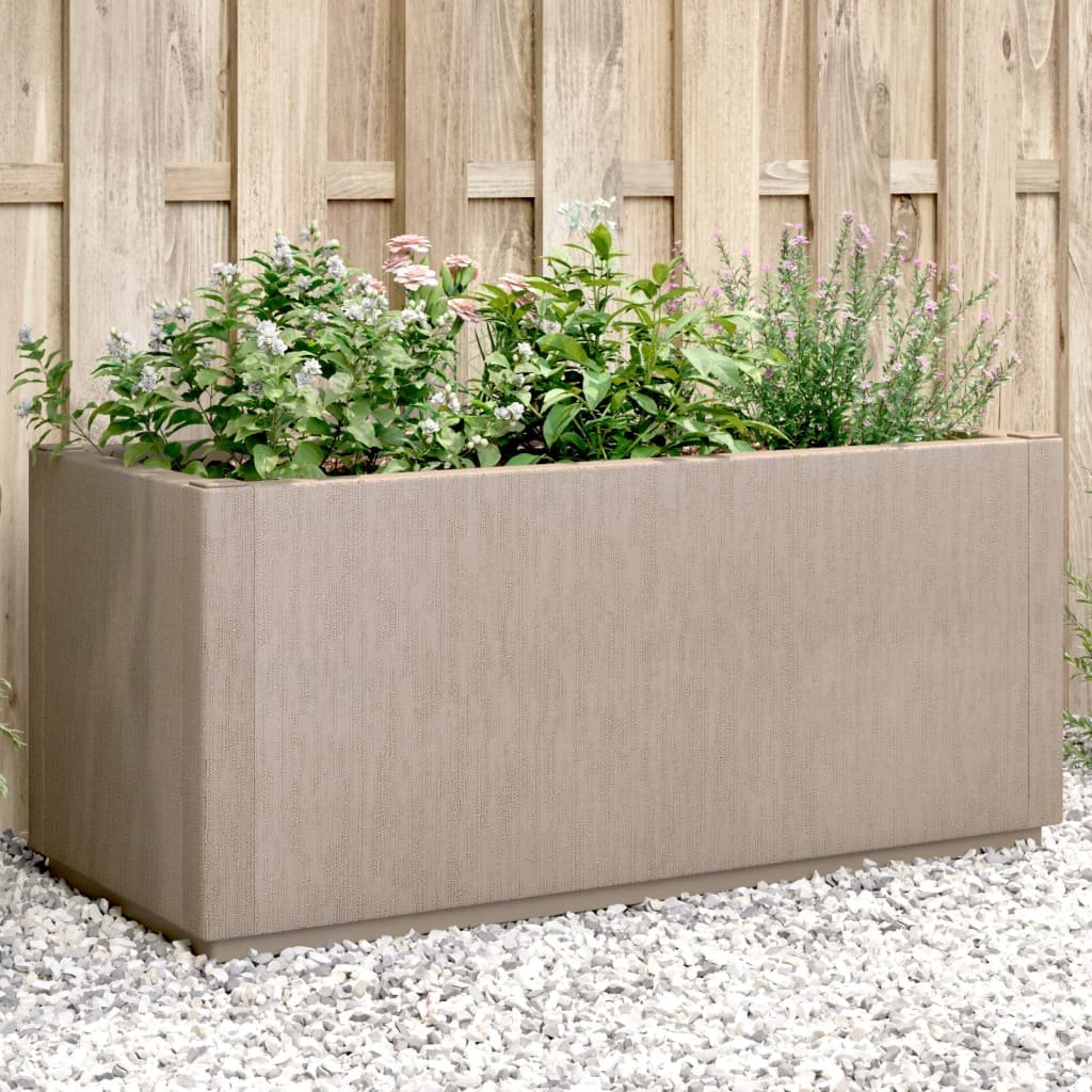 Walplus Polypropylene Garden Planter - Light Brown - 80 x 36 x 35 cm