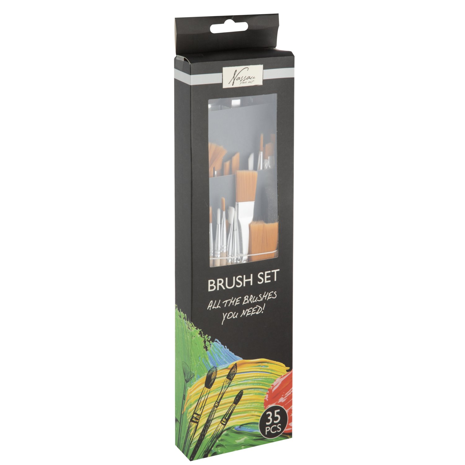 Totum Artist Paint Brush Set Craft Hobby - 35 Piece