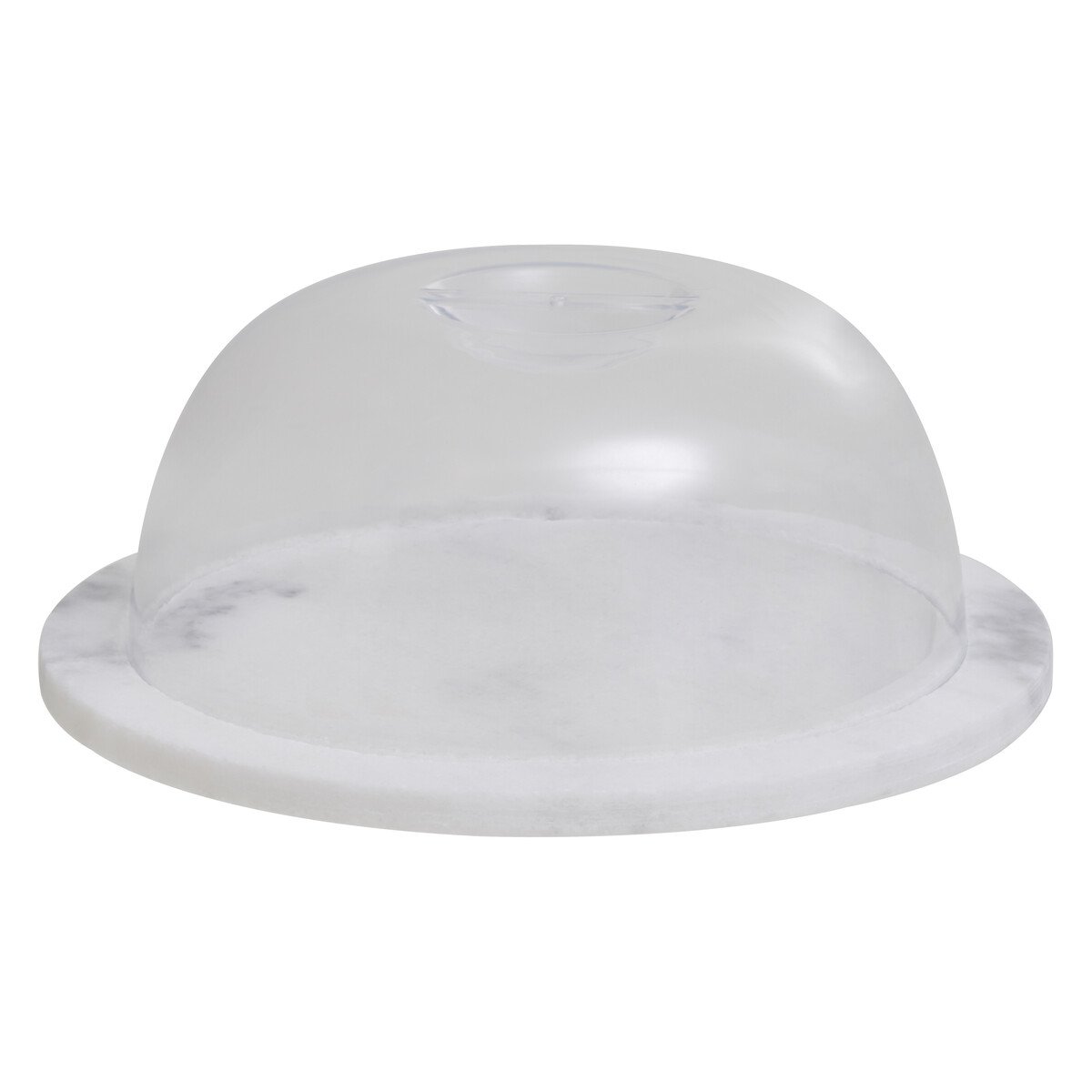 Orsina Kindia Round Marble Cheese Board with Dome Lid - Clear