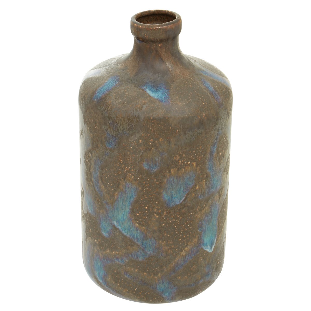 Orsina Silas Reactive Glaze Bottle Vase - Brown
