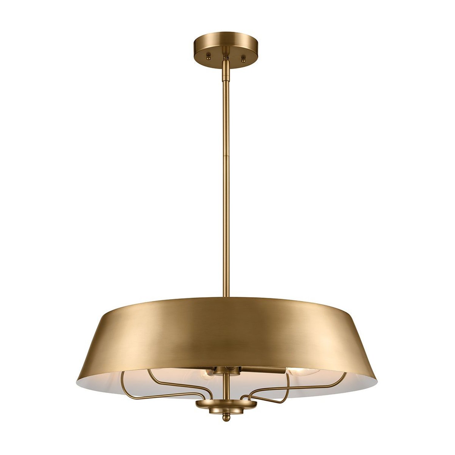 Elstead Luella 4 Arm Pendant Light - Brushed Natural Brass