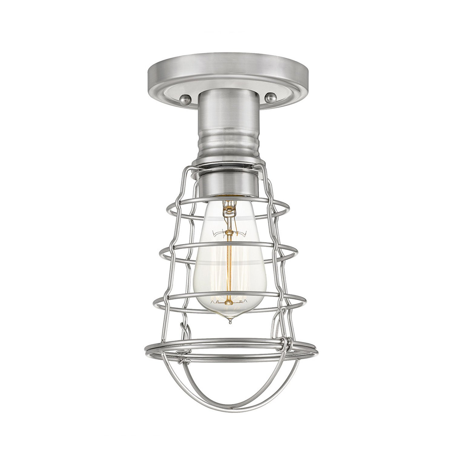 Elstead Quoizel Flush Ceiling Light - Brushed Nickel