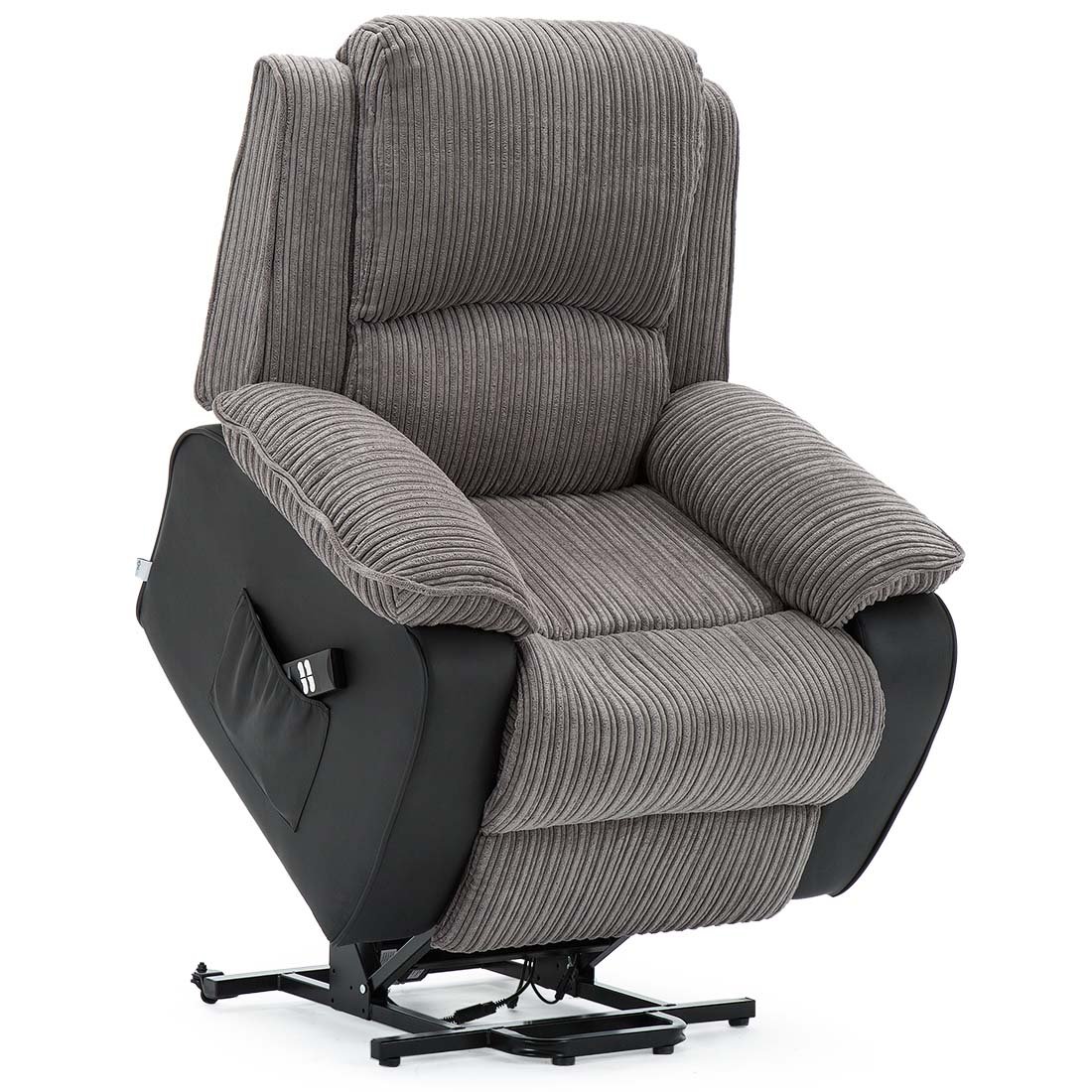 Furniture Online Postana Dual Motor Rise Recliner Jumbo Cord Chair - Grey