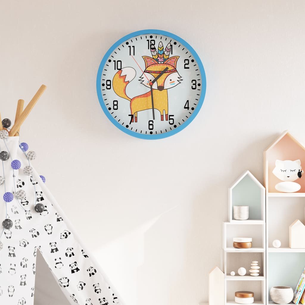 Walplus Glass Wall Clock - Blue