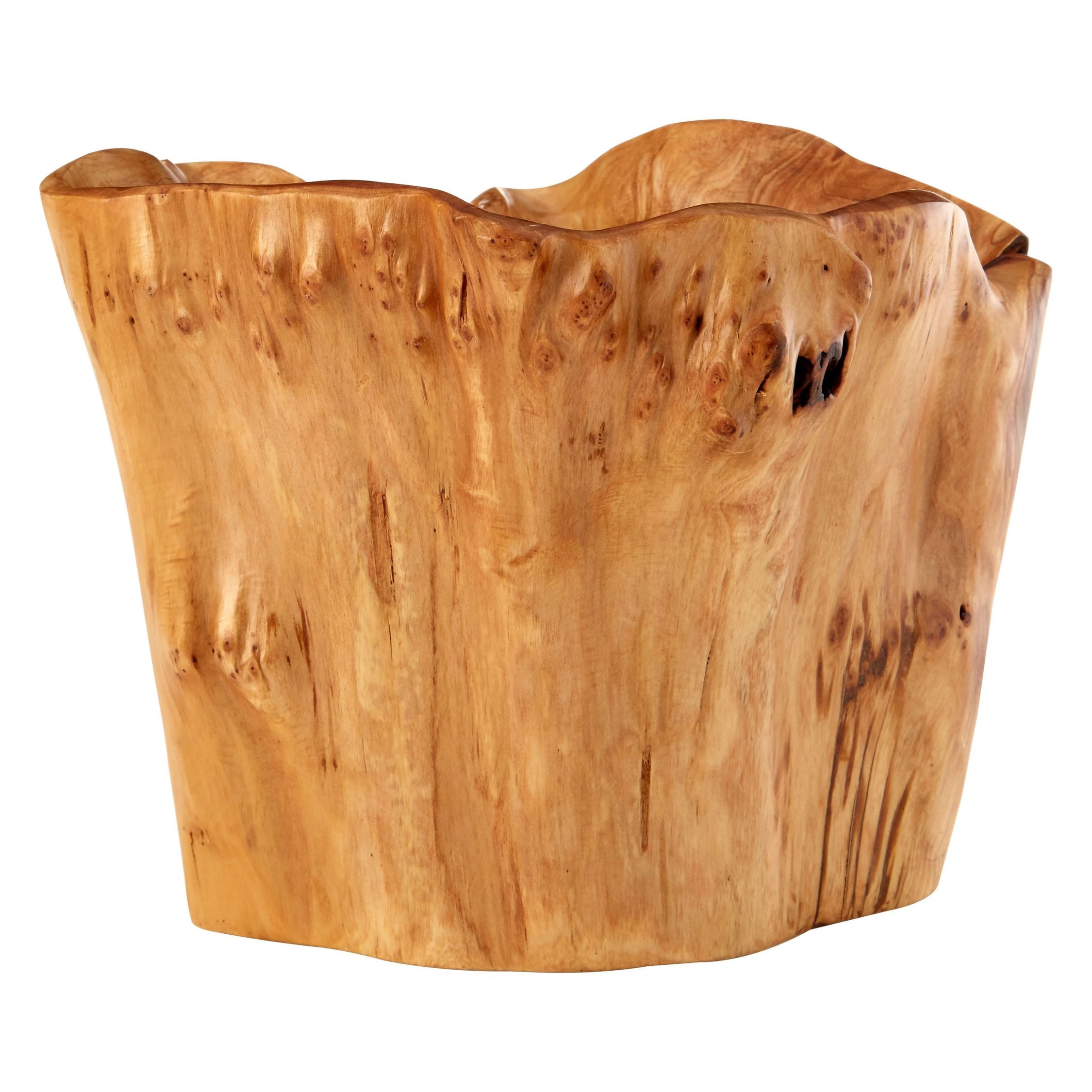 Orsina Savin Cedarwood Tall Serving Bowl - Natural