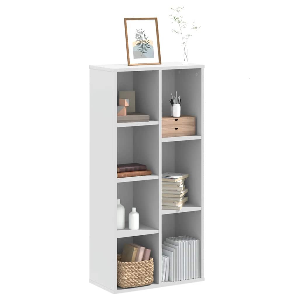 Walplus Engineered Wood Bookcase - White - 50 x 25 x 105 cm