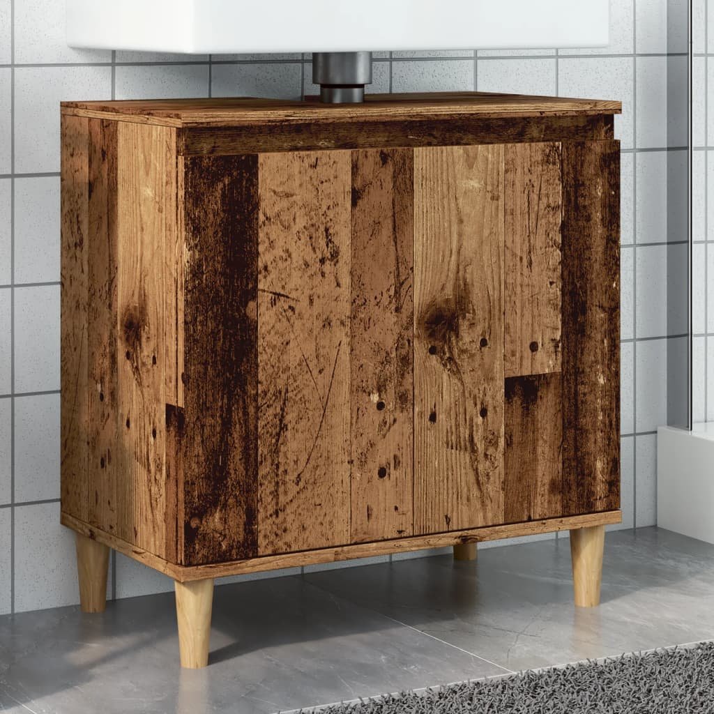 Walplus Engineered Wood Sink Cabinet - Old Wood - 58 x 33 x 60 cm