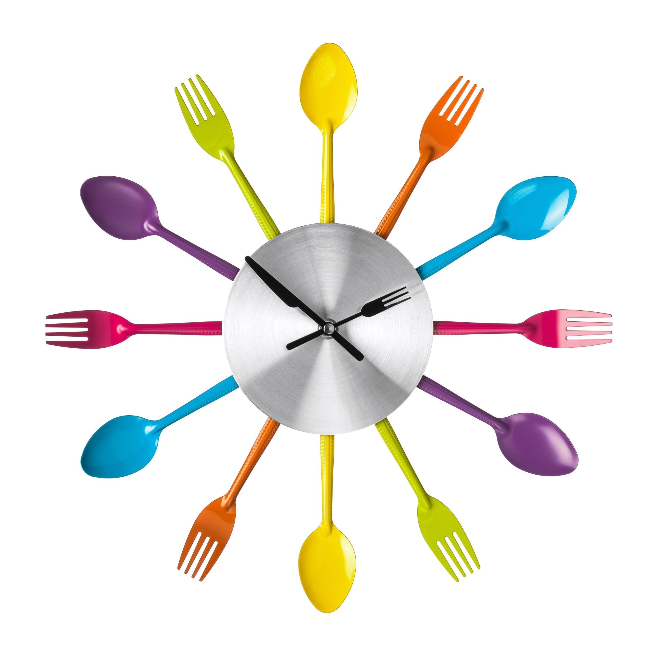 Orsina Romero 37cm Cutlery Wall Clock - Multicoloured