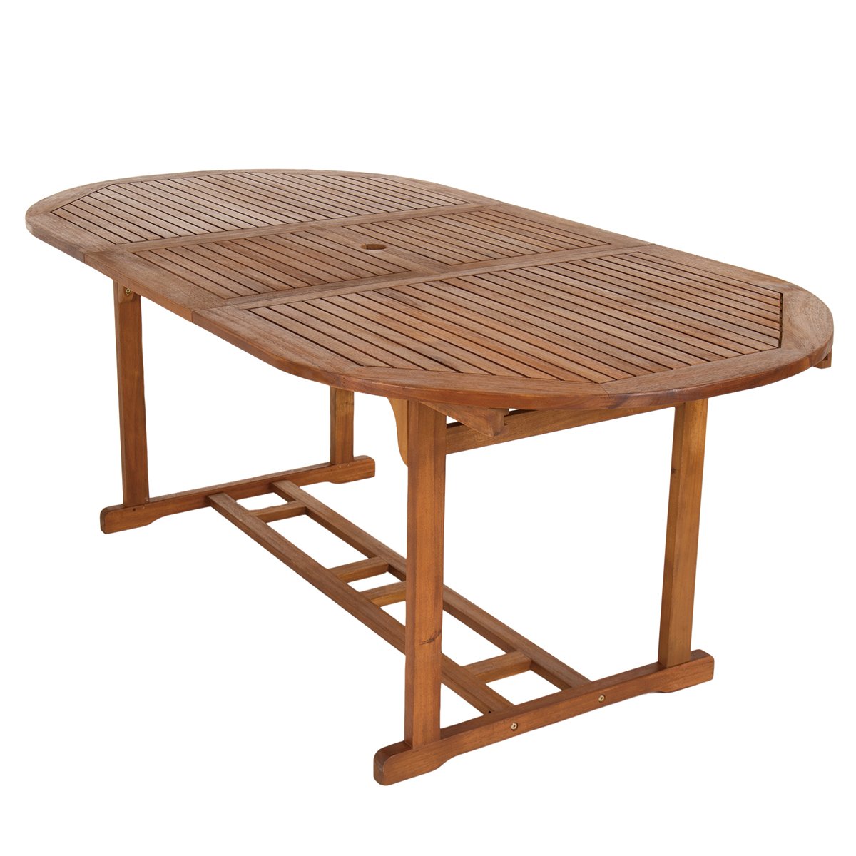 Charles Bentley Acacia Hardwood Oval Extendable Table - Brown